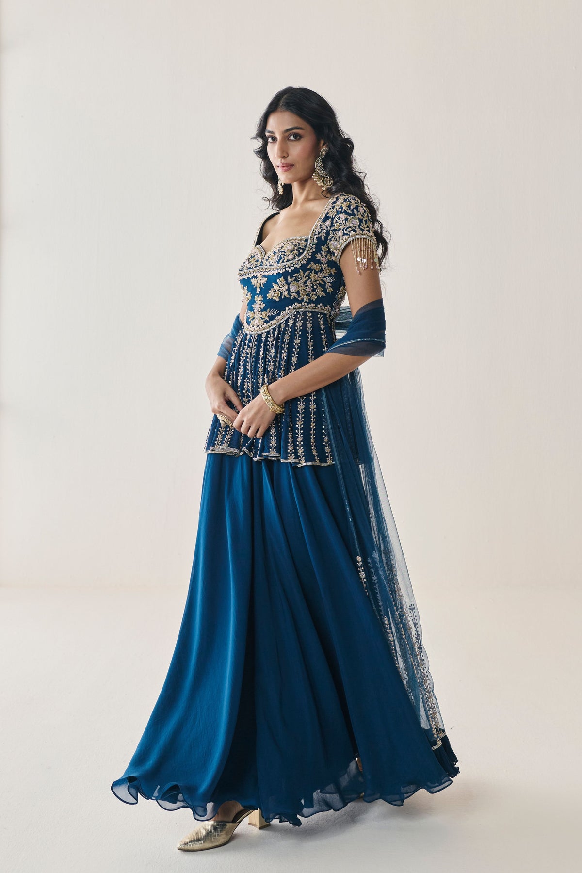 Rosalind Peplum Sharara Set