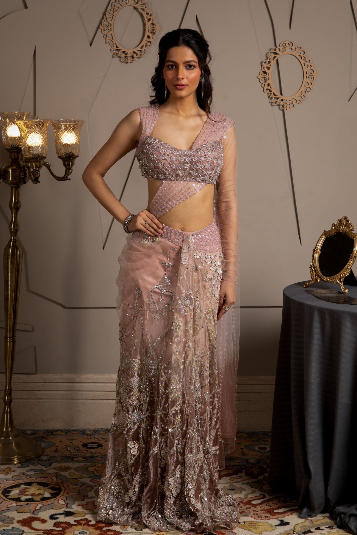 Lumina Drape Saree Set