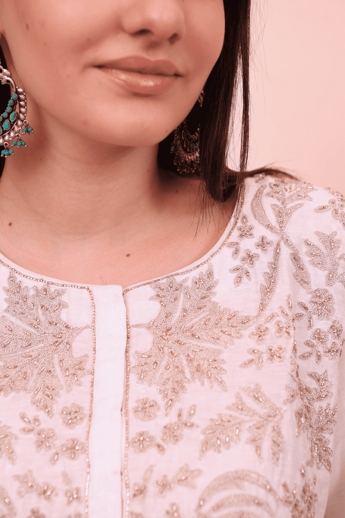 Hand Embroidered Kurta And Pant