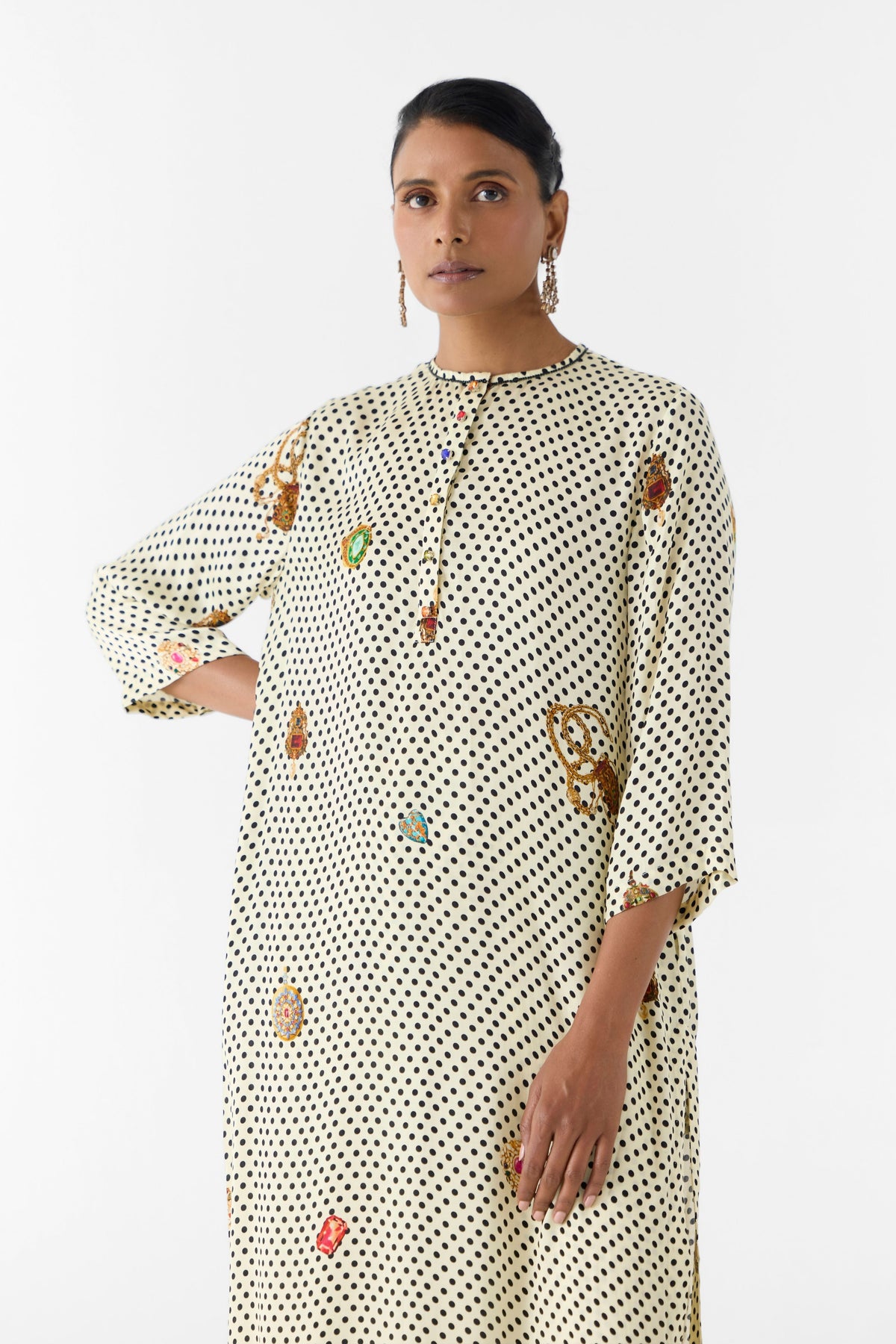 Pearl Polka Dot Kurta Set