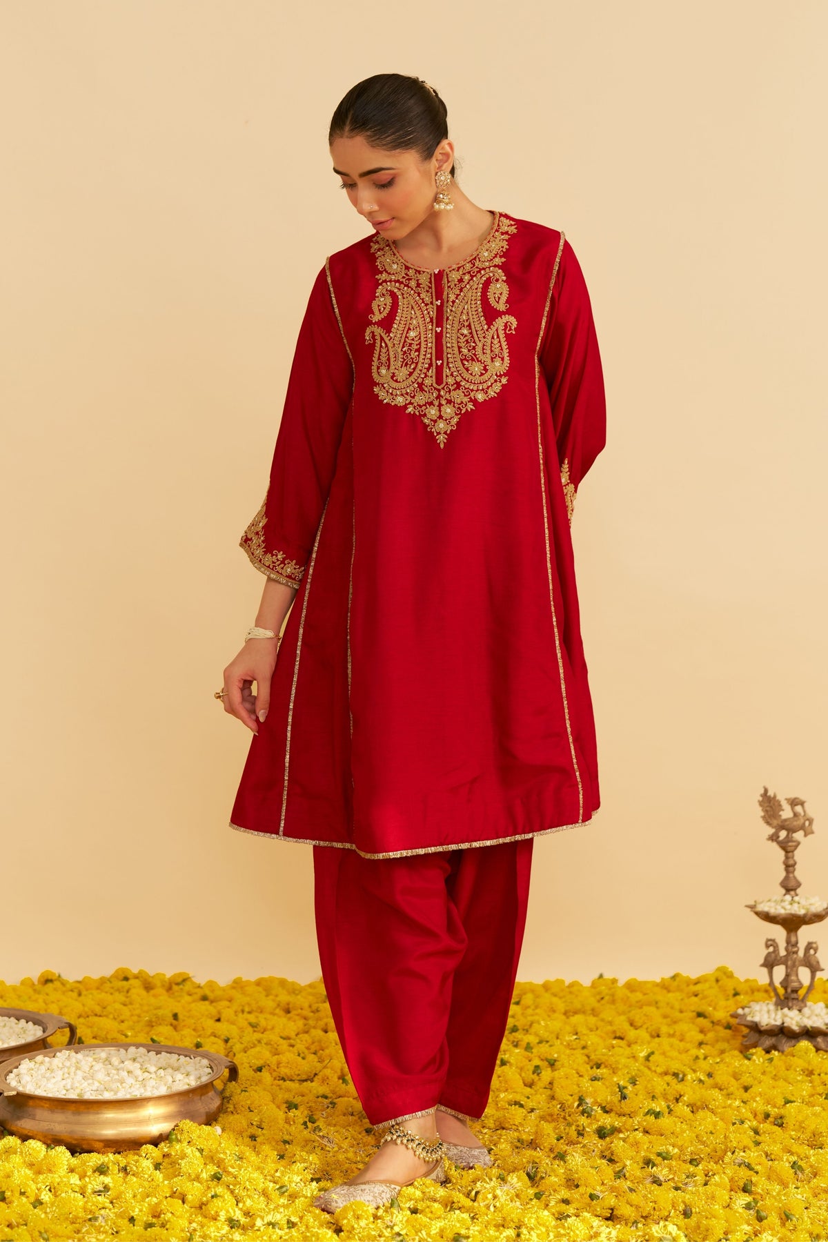 Deep Red Salwar Set