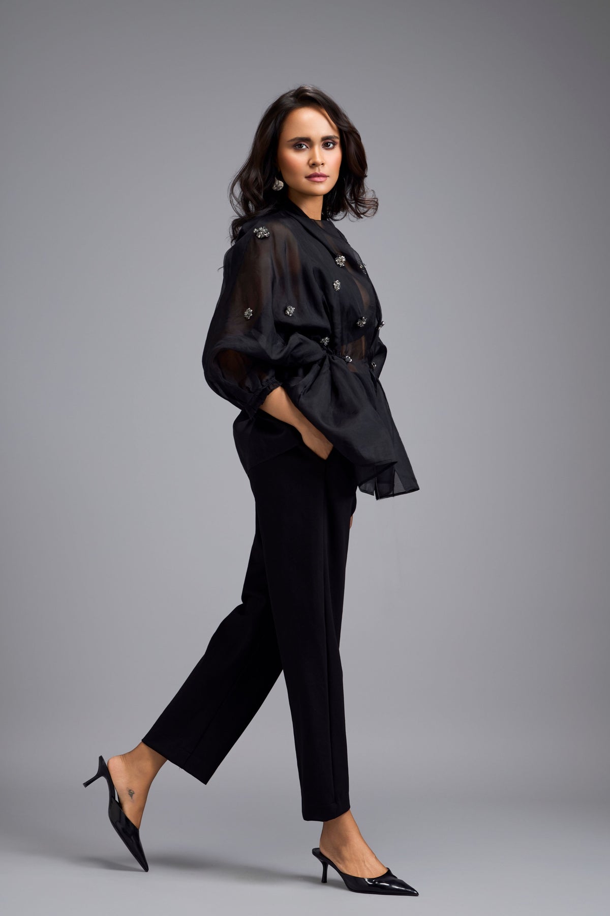 Black Embellished Top