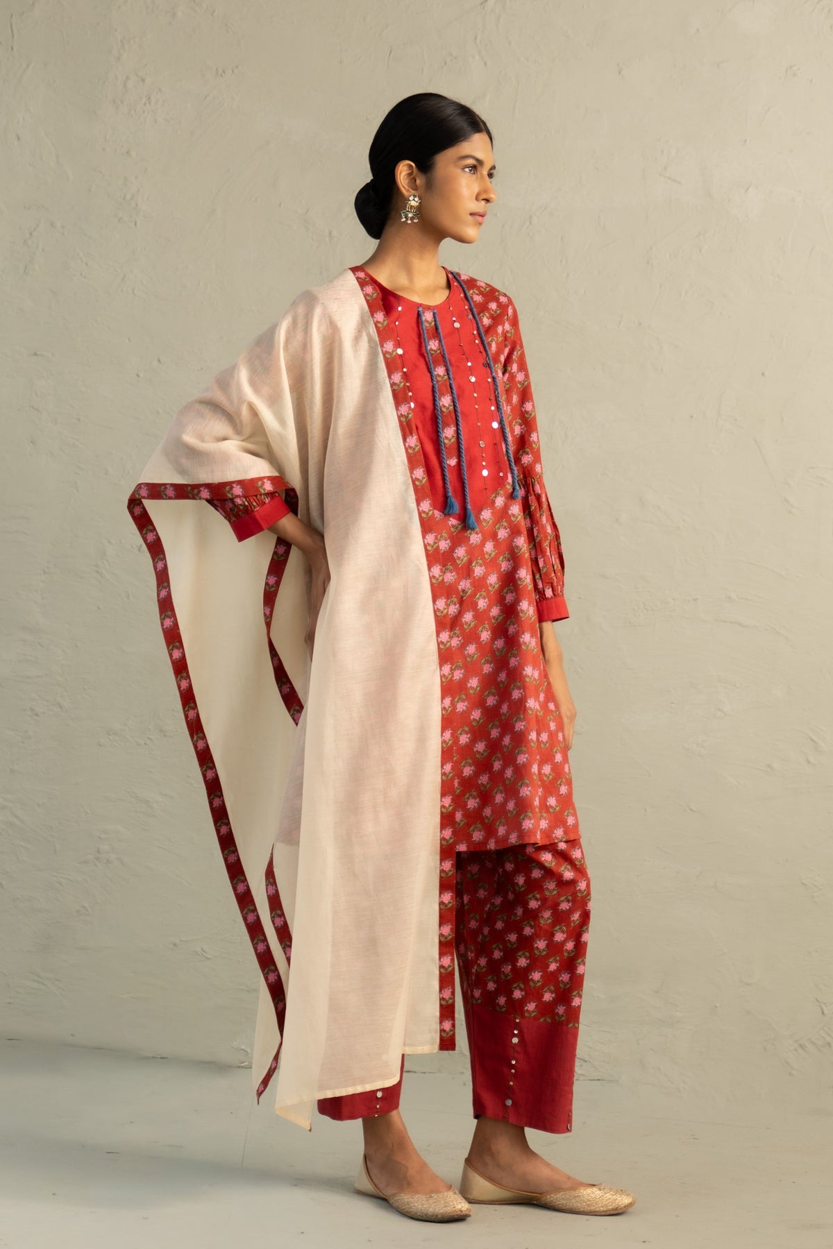 Red Short Kurta Salwar Set
