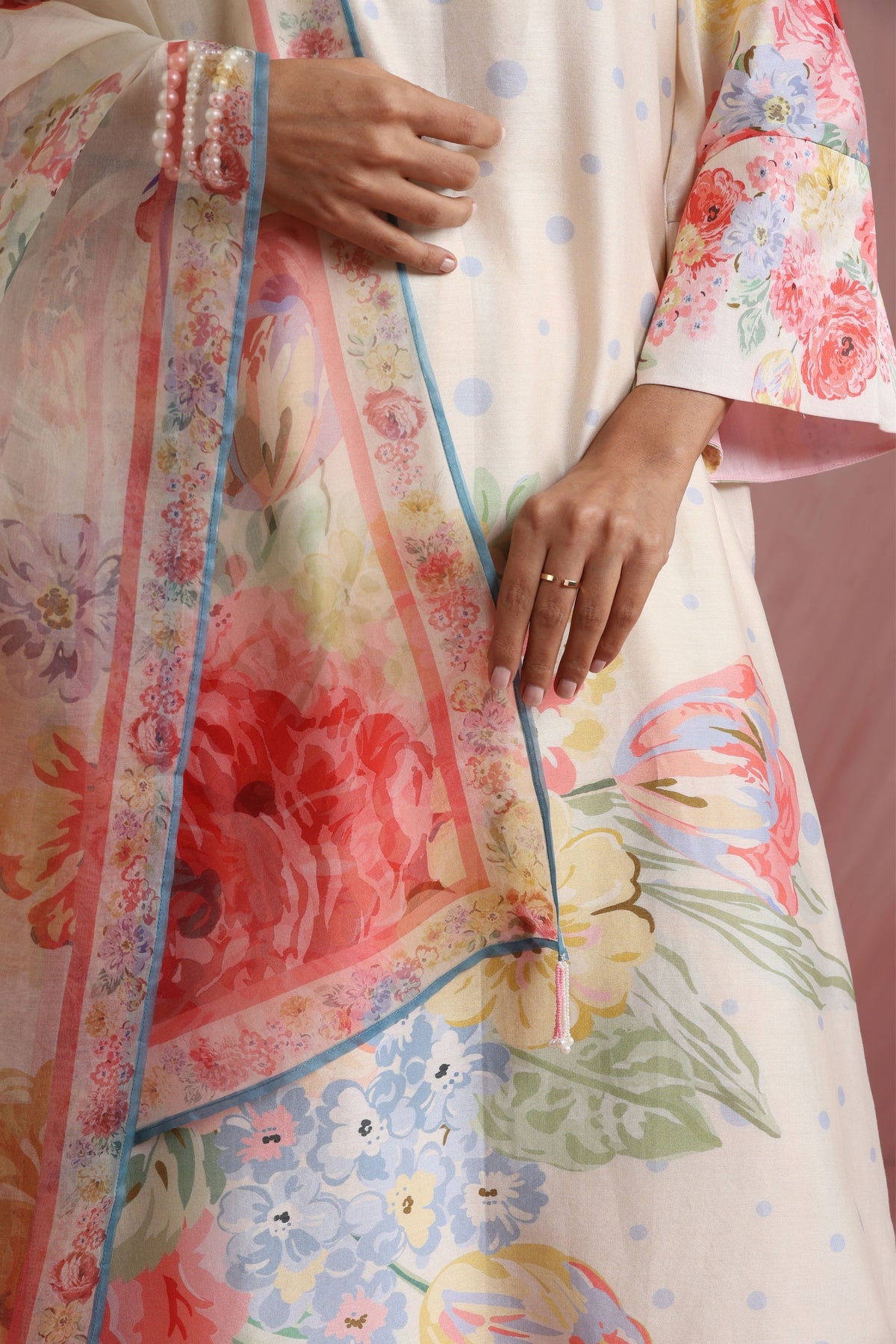 Ivory Mahal Chanderi Kurta Set