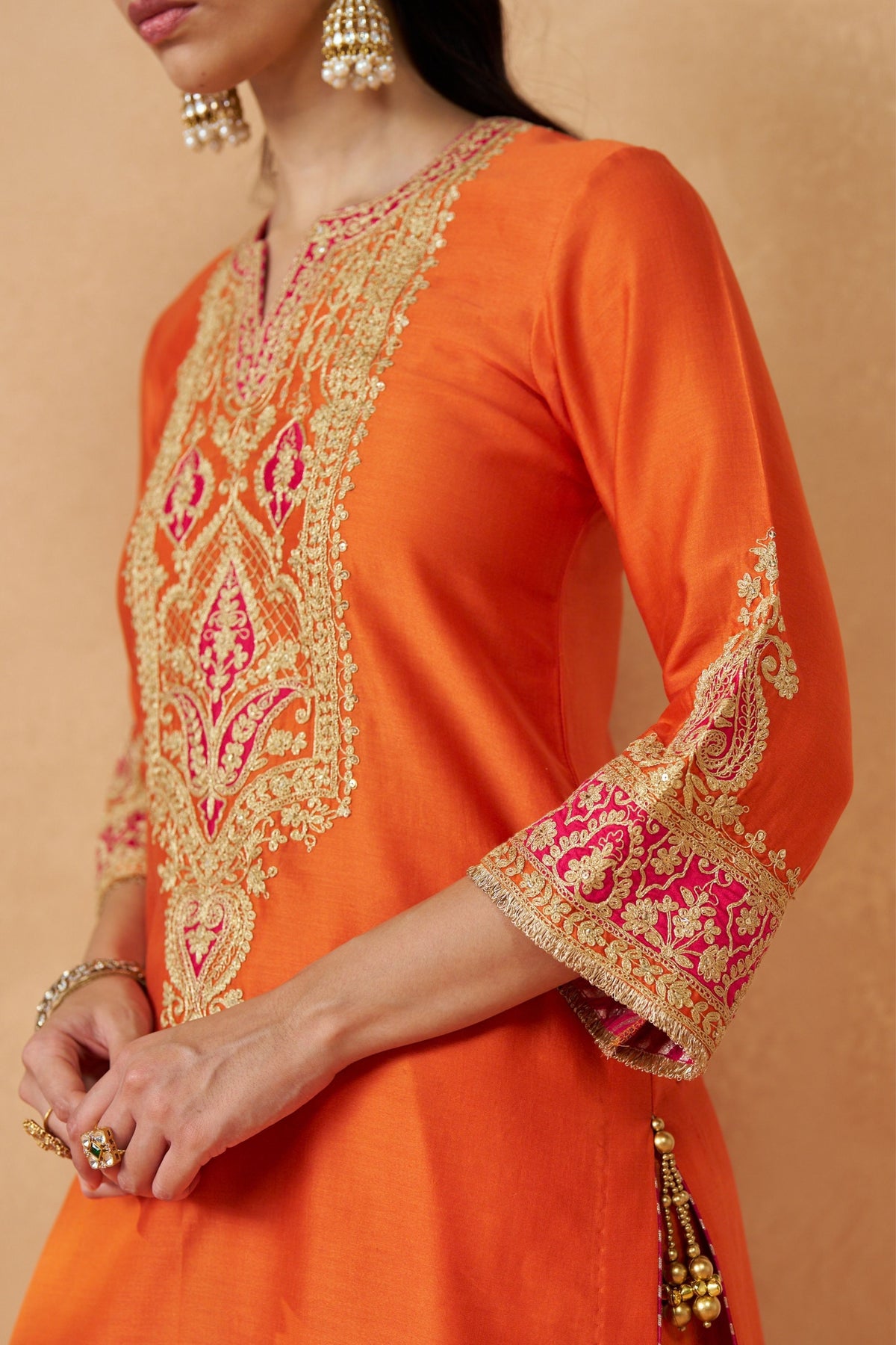 Adeela Burnt Orange Kurta Set