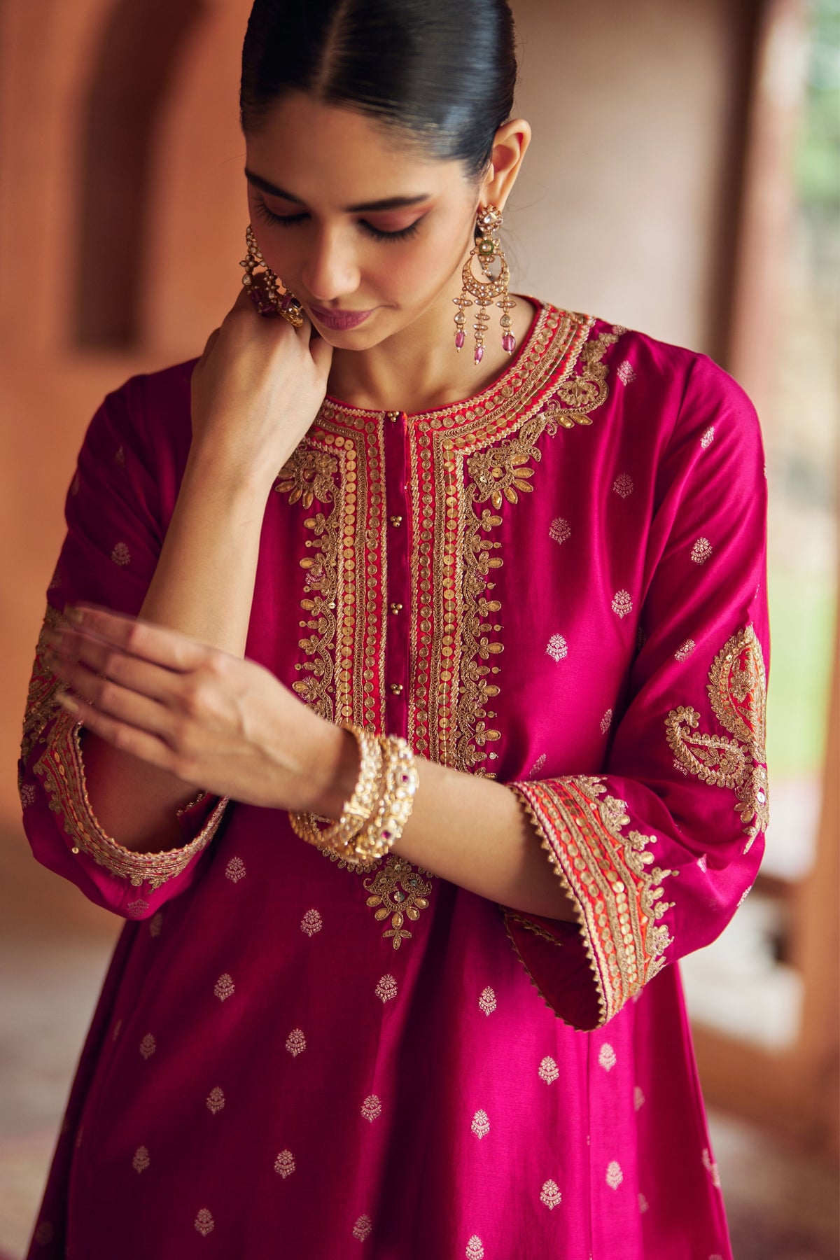 Inaayat Pink Chauga With Salwar
