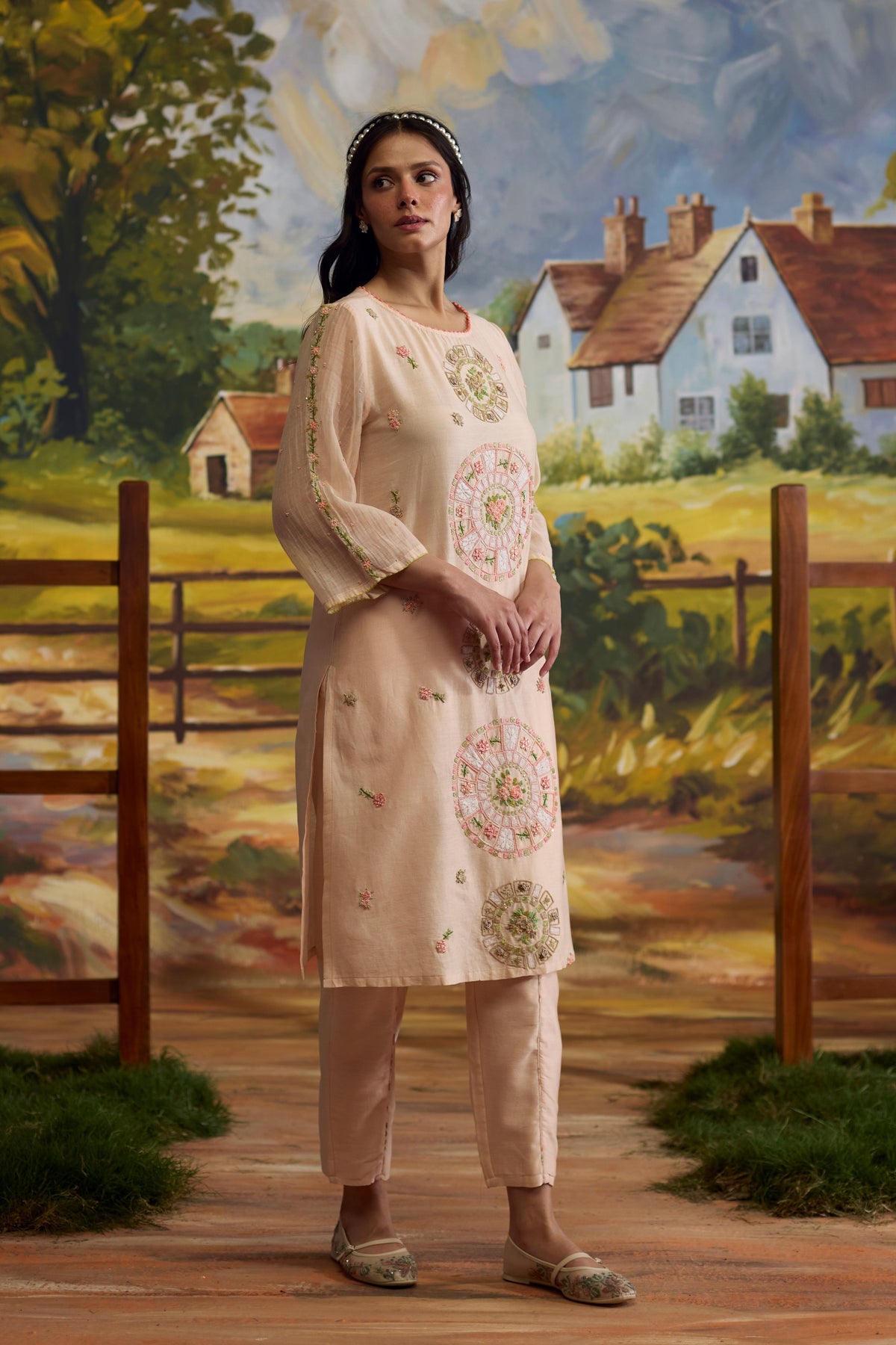 Sorbet Floral Beaded Kurta