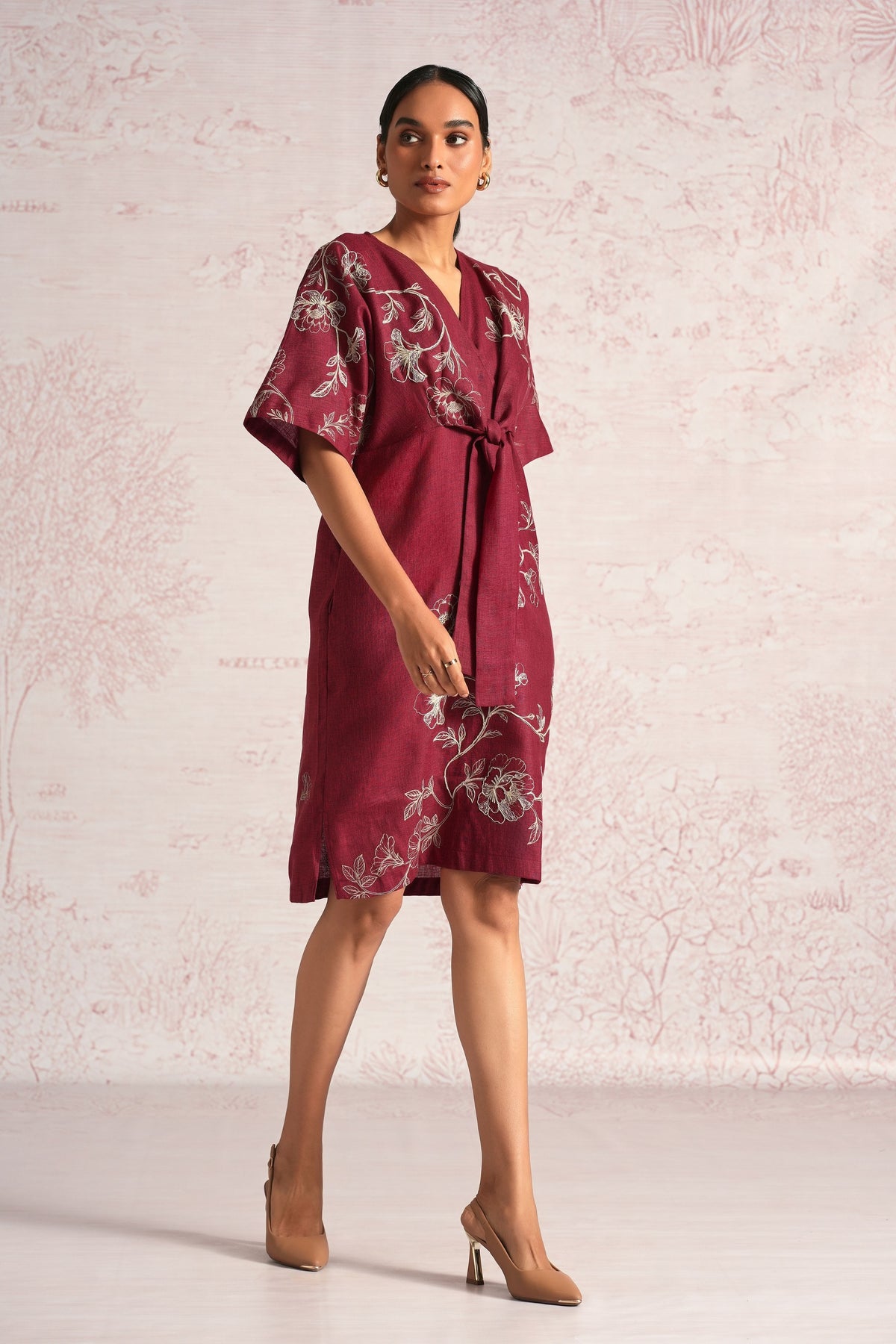 Bloomscape Merlot Dress