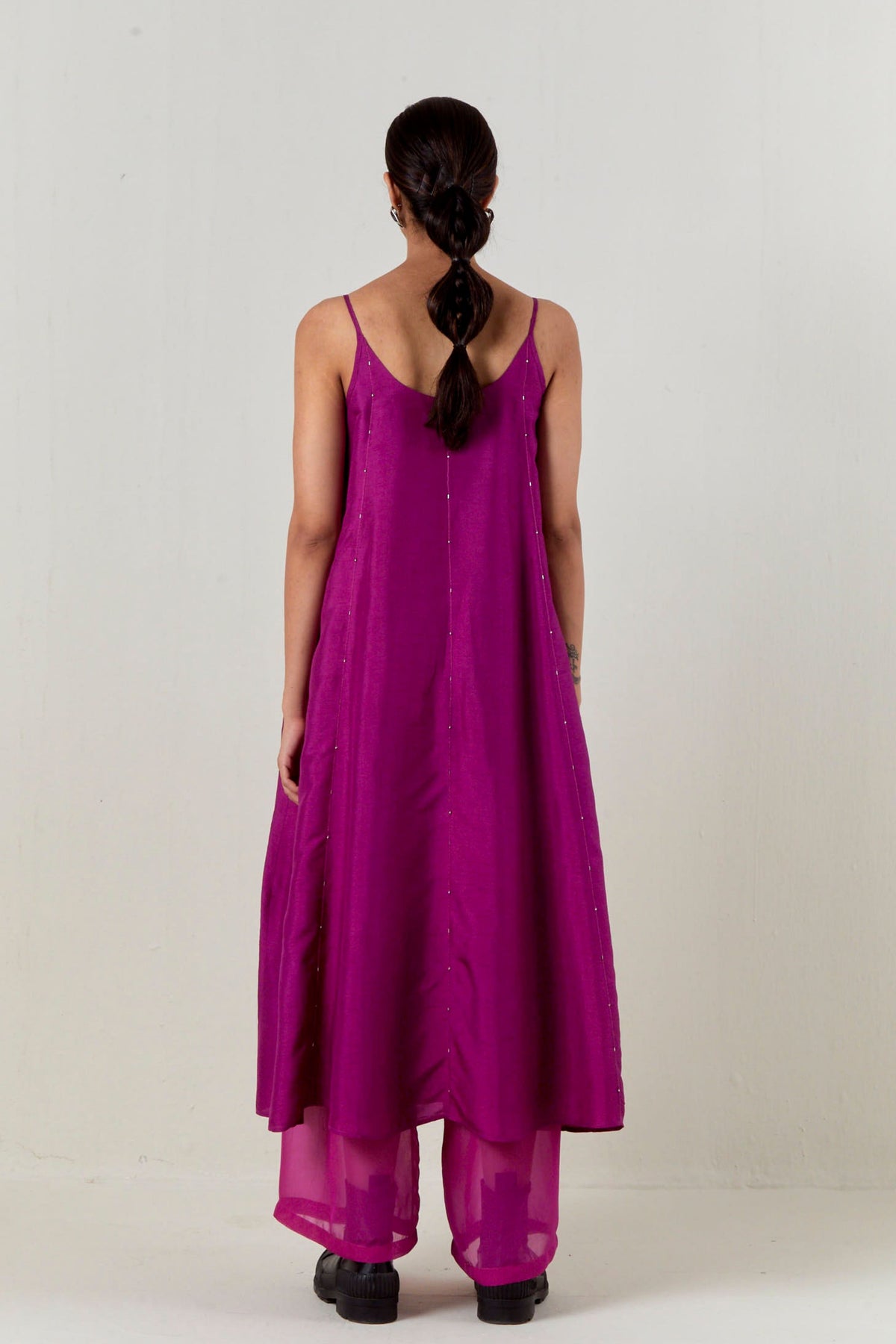 Paneled Embroidered Tunic Set