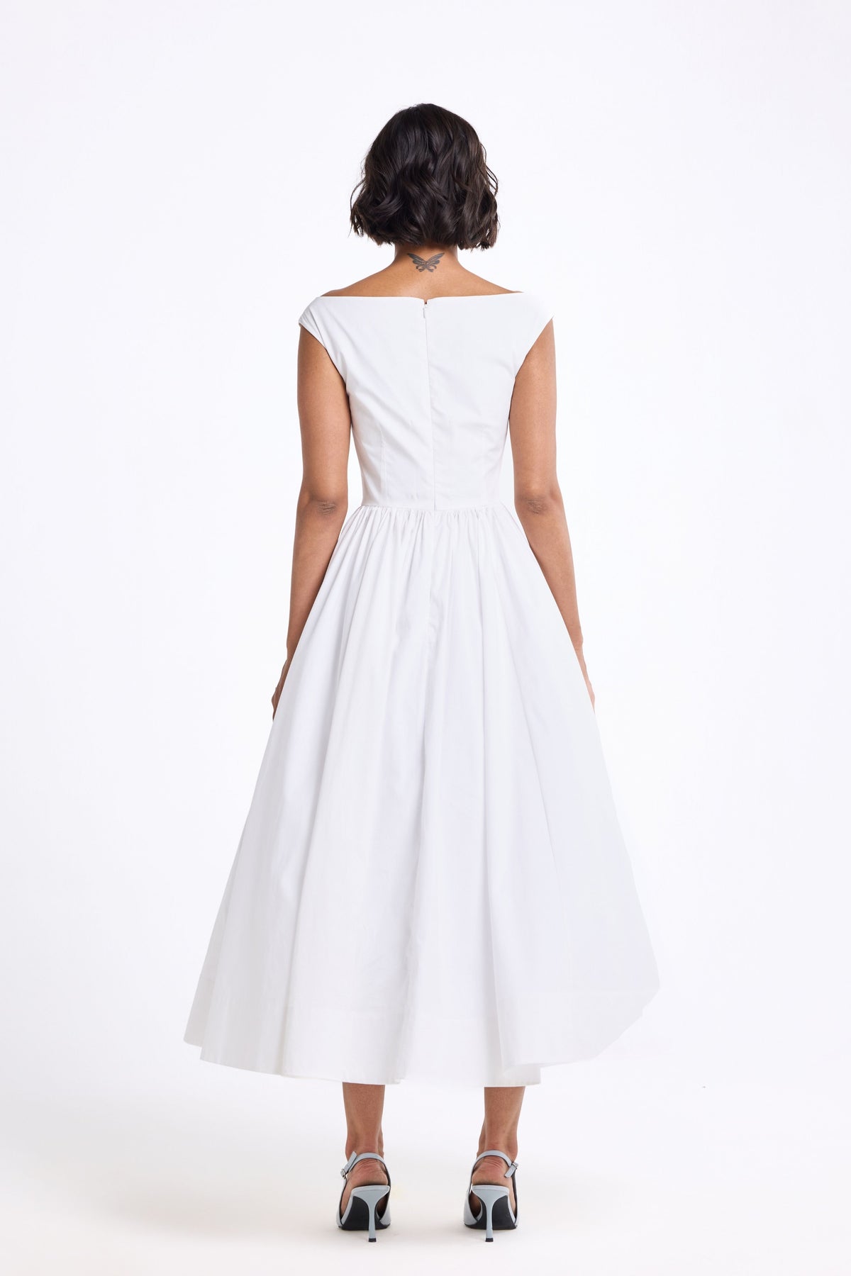 Boat Neck Midi Dress