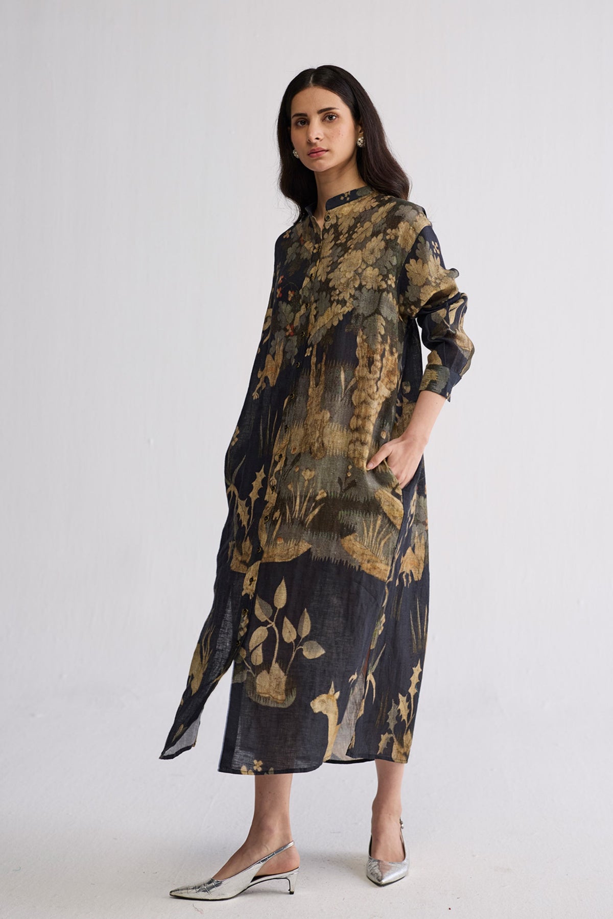 Banyan Linen Shirt Dress