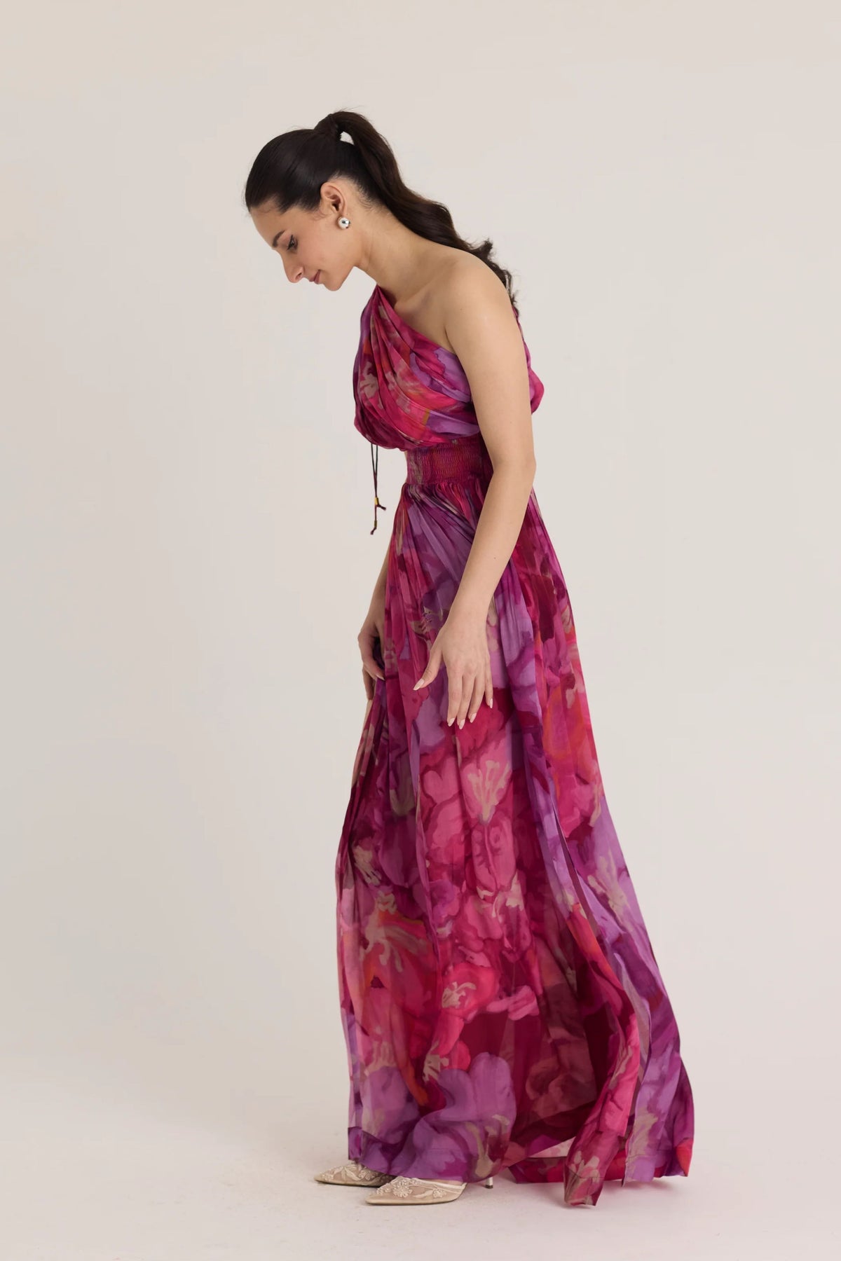 Violet One Shoulder Dress