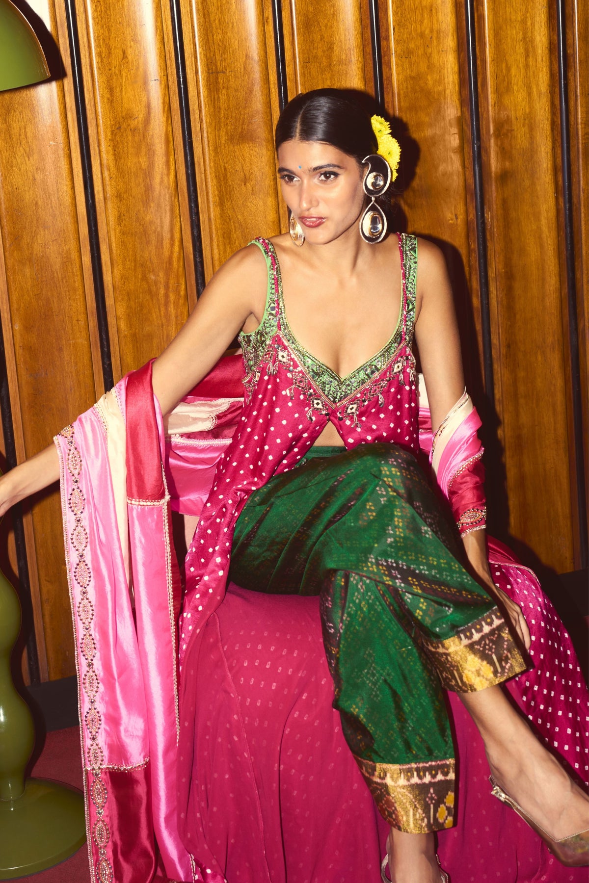 Naima Green Patola Farshi Kurta Set