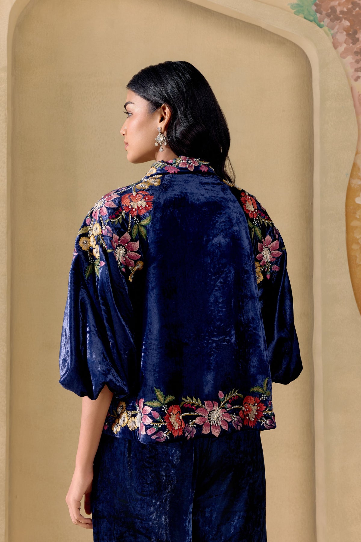 Indigo Fleur Embroidered Jacket