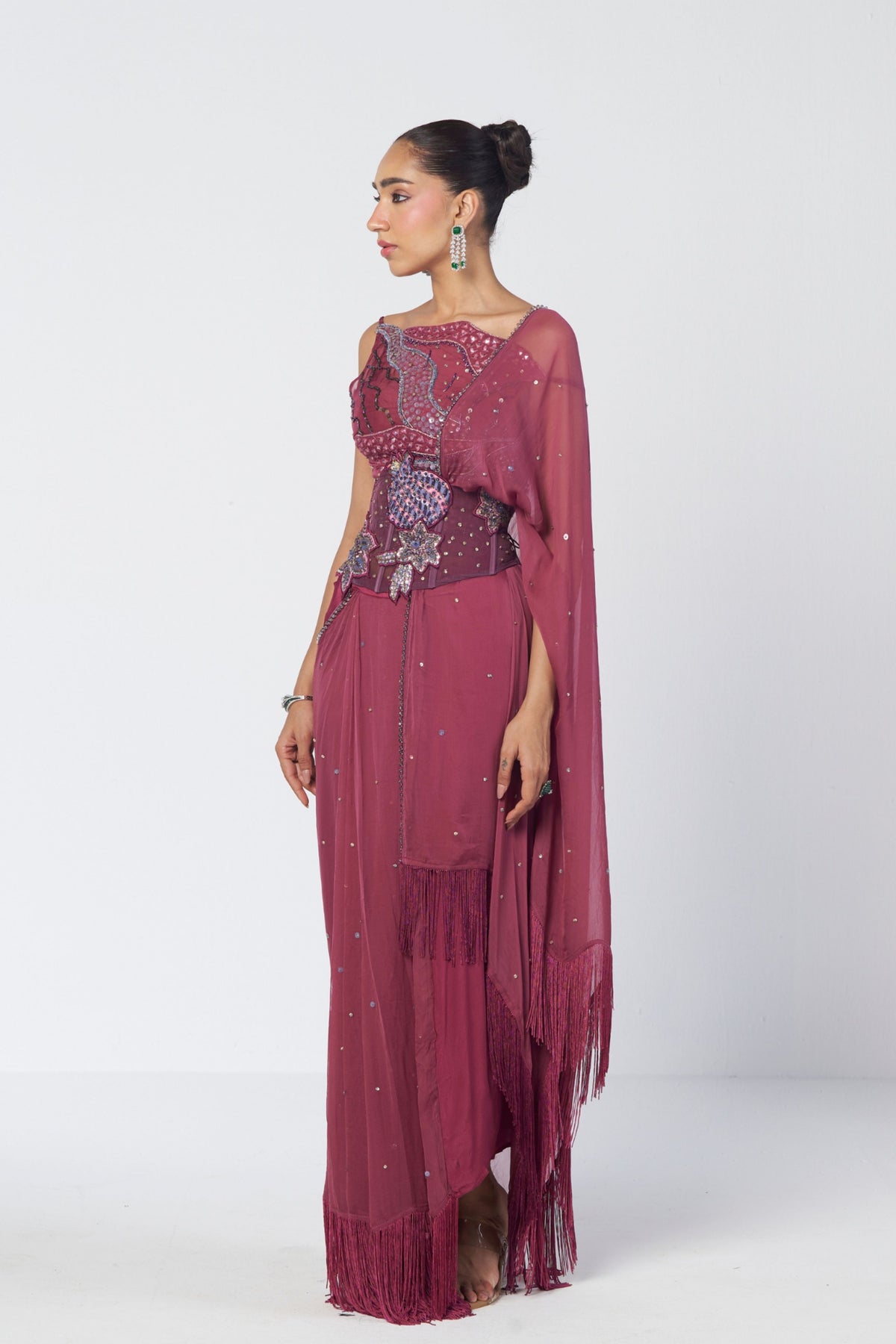 Param Sundari Draped Saree Set
