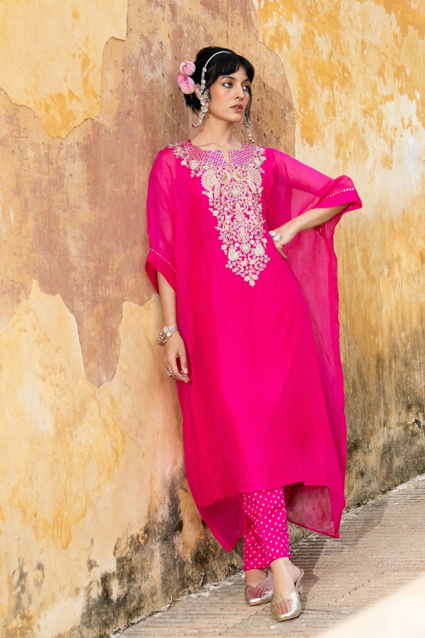 Peacock Kaftan - Pink City - Elahe