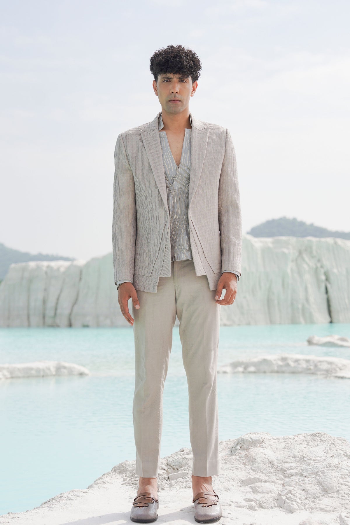 Grey Blazer Set