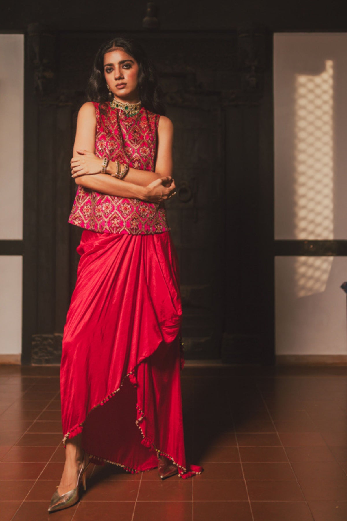 Shreena Draped Skirt Set
