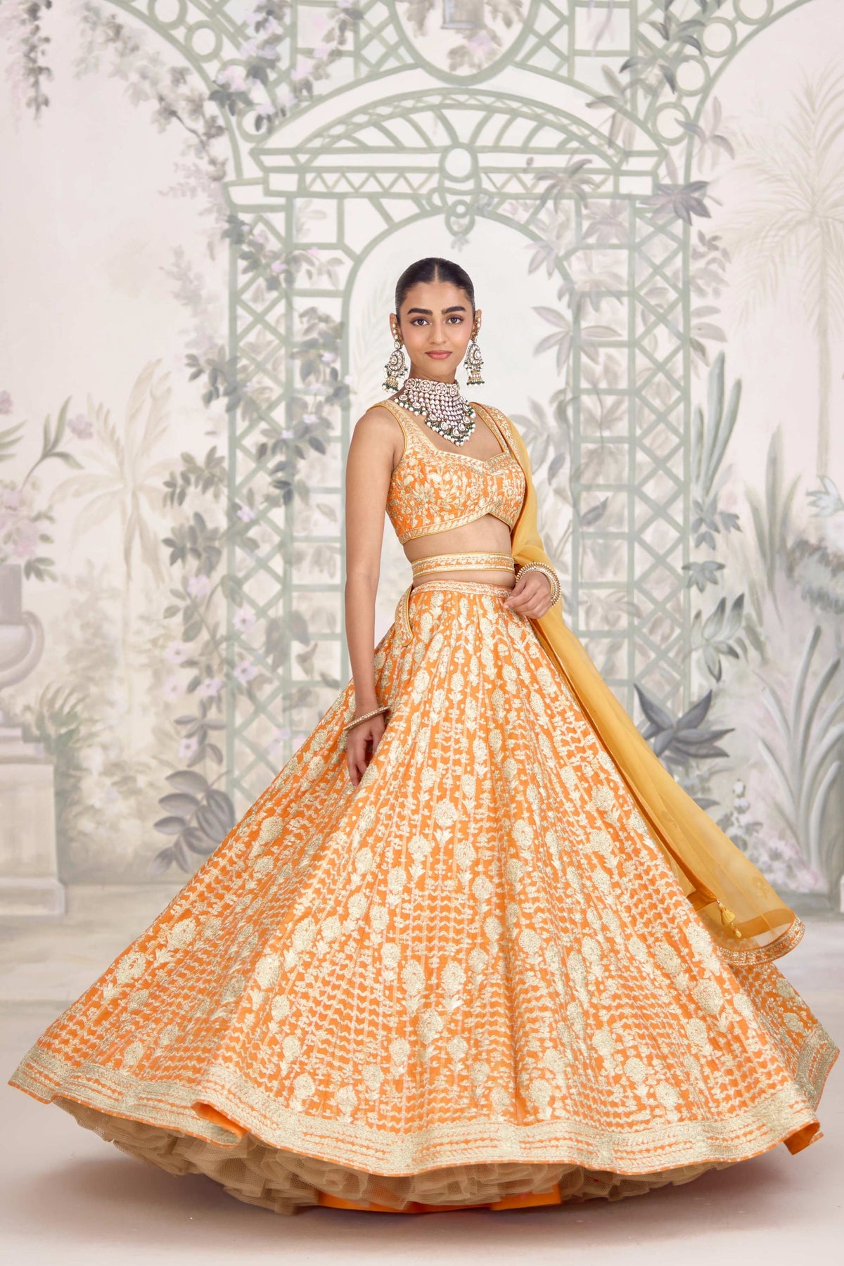 Marigold Orange Lehenga Set