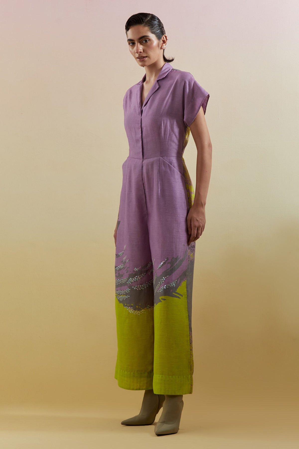 Gliss Lilac & Neon Jumpsuit
