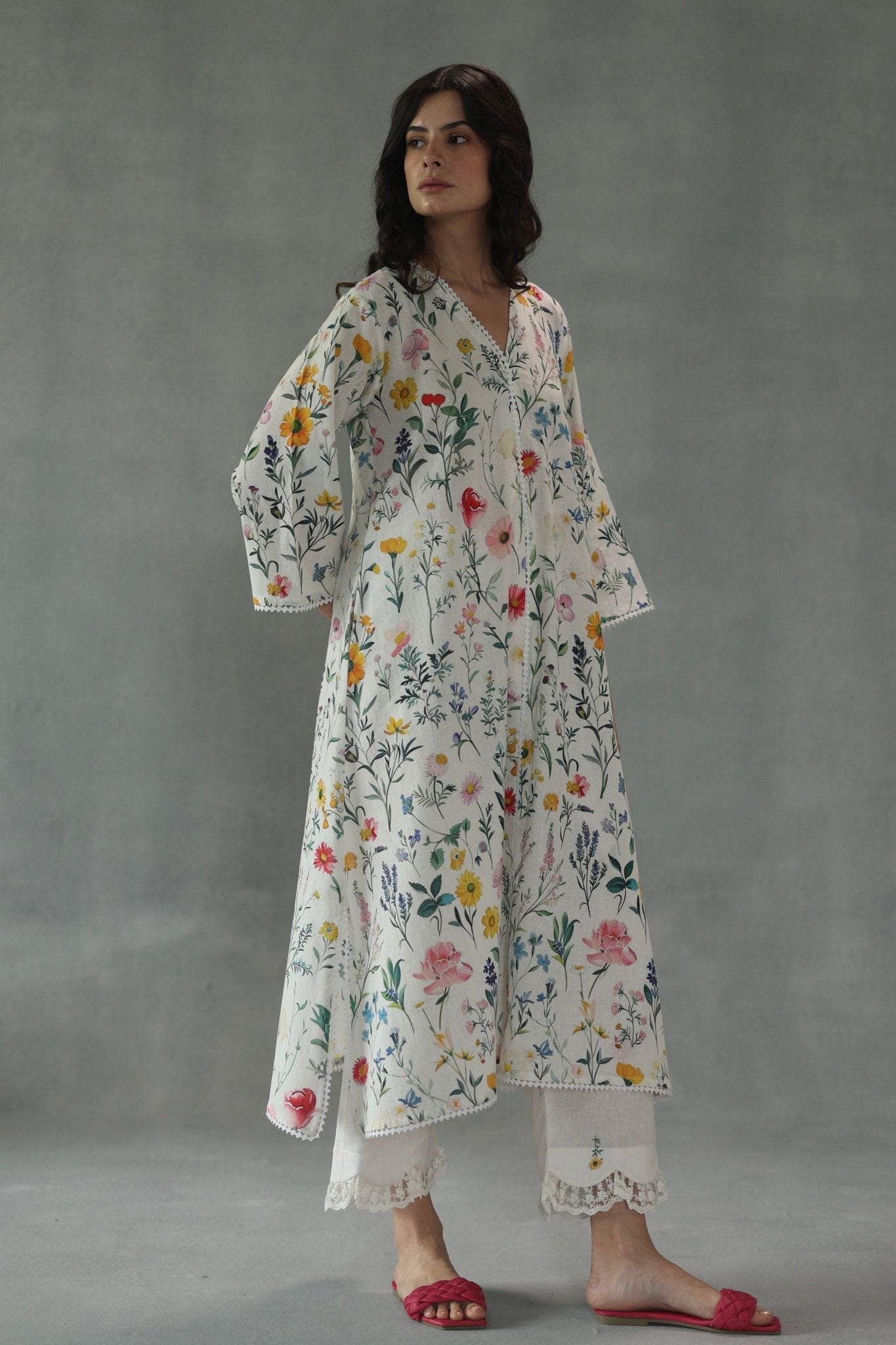 Wishflower Kurta Set - Roza Pret - Elahe