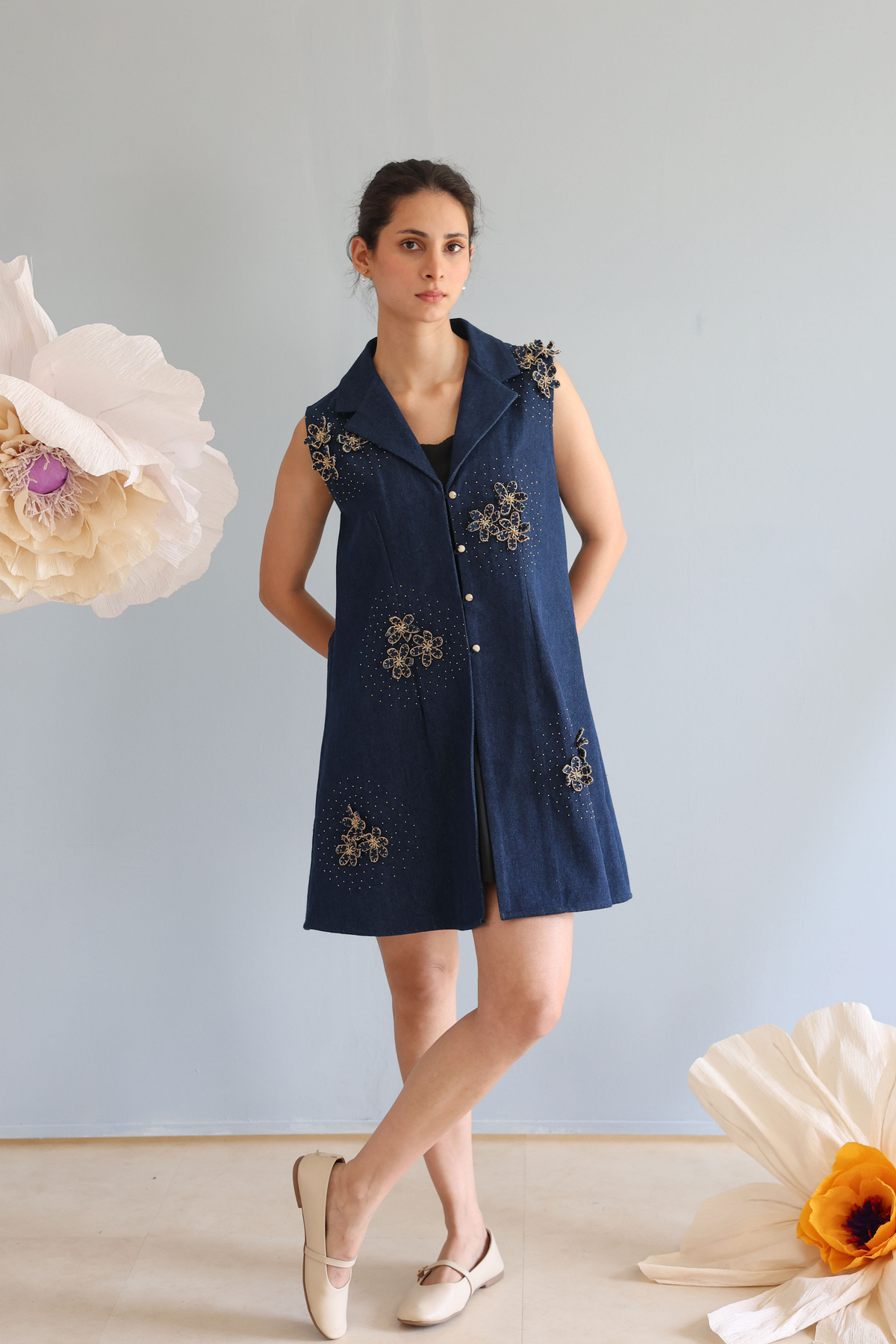 Midnight Blue Jacket Dress