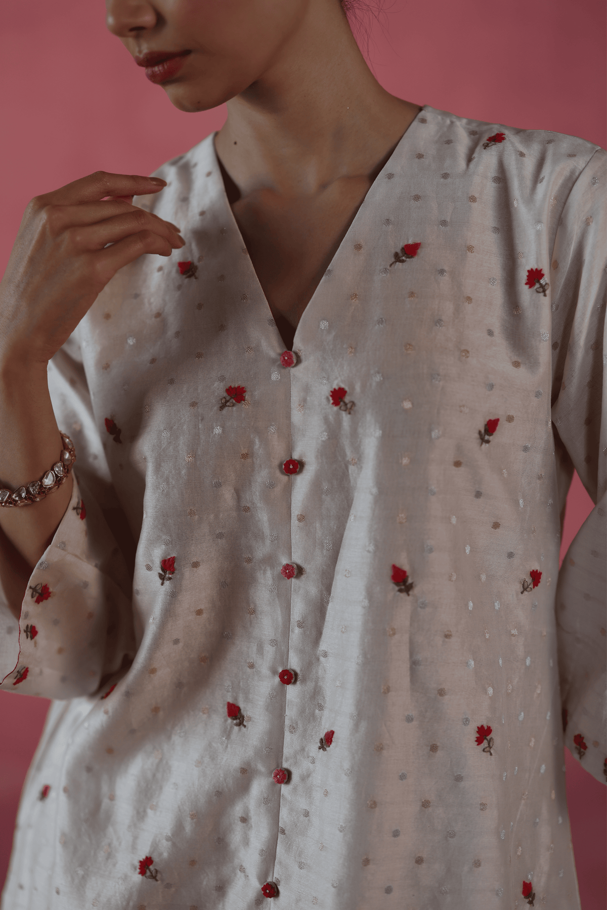 Ivory Zaafran Kurta Set