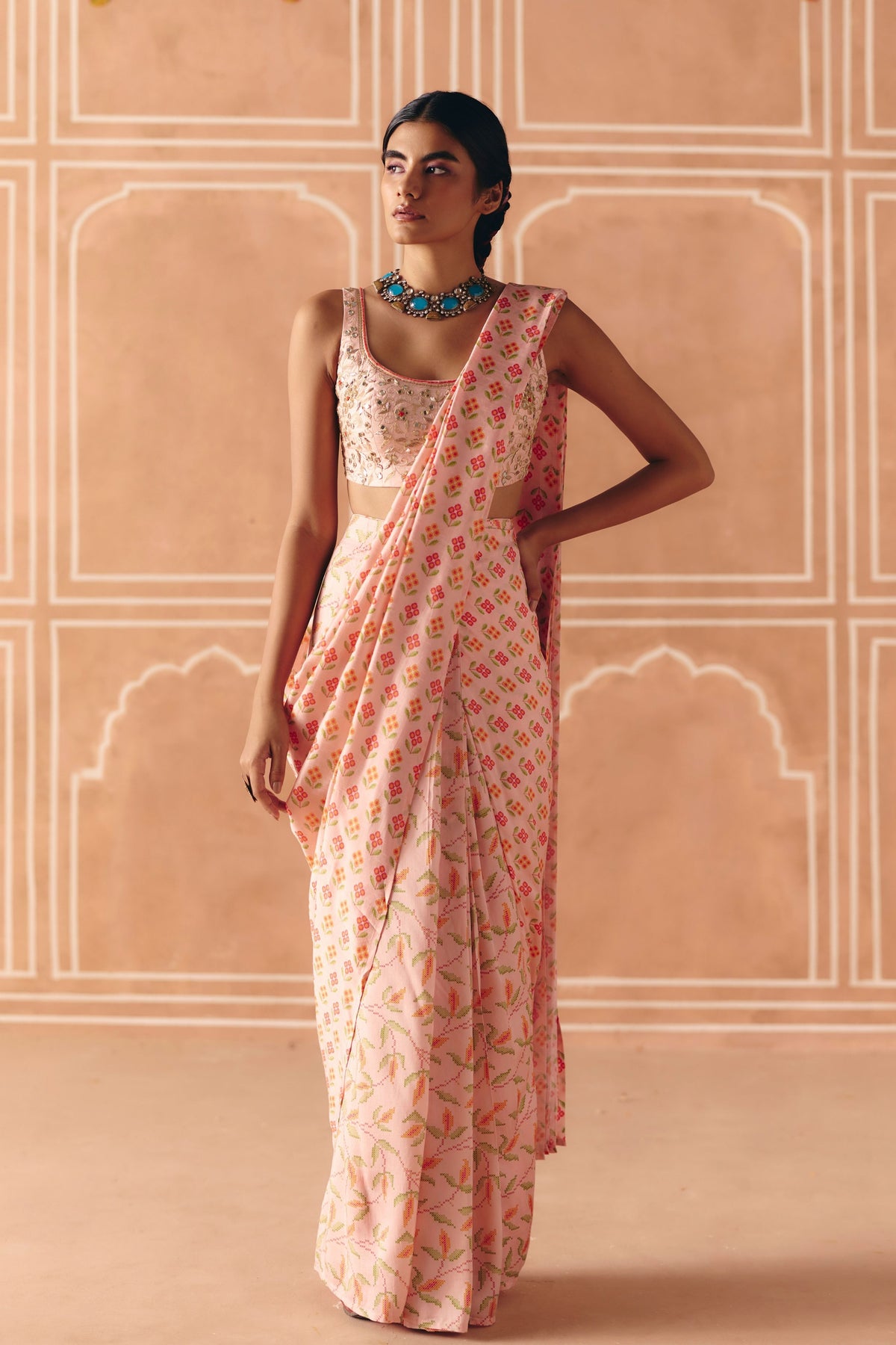 Blush Pink Pre Draped Spree