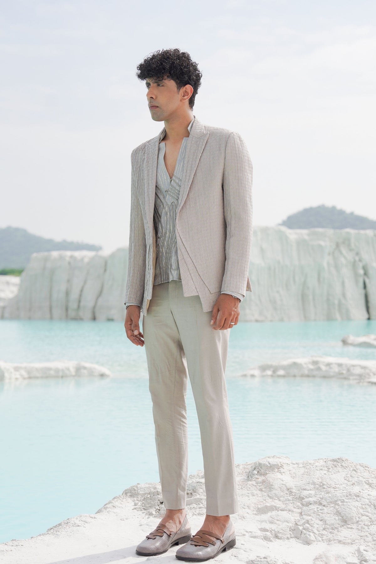 Grey Blazer Set