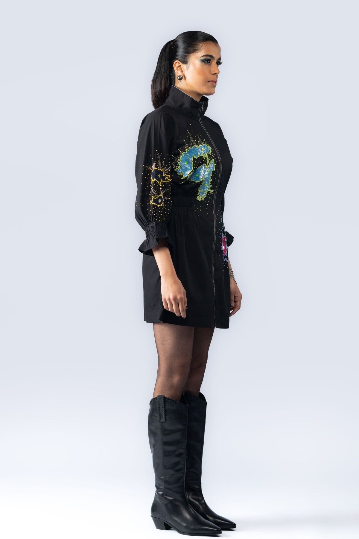 Seraphic Black Sequin Dress