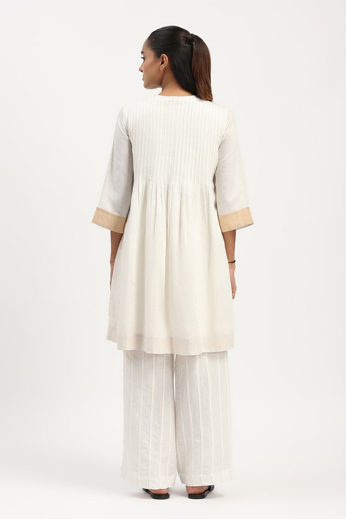 Pleated Linen Dress