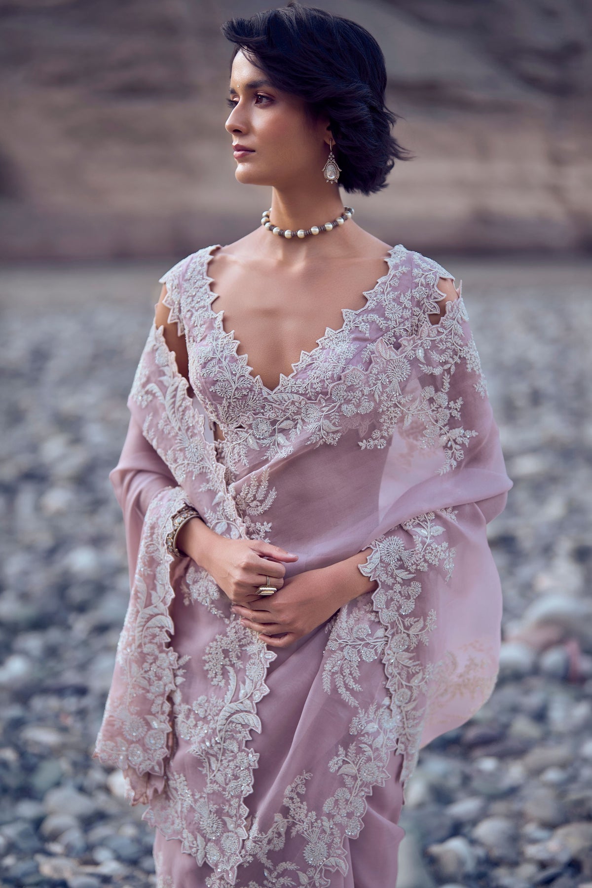 Poth Highlighted Saree Set