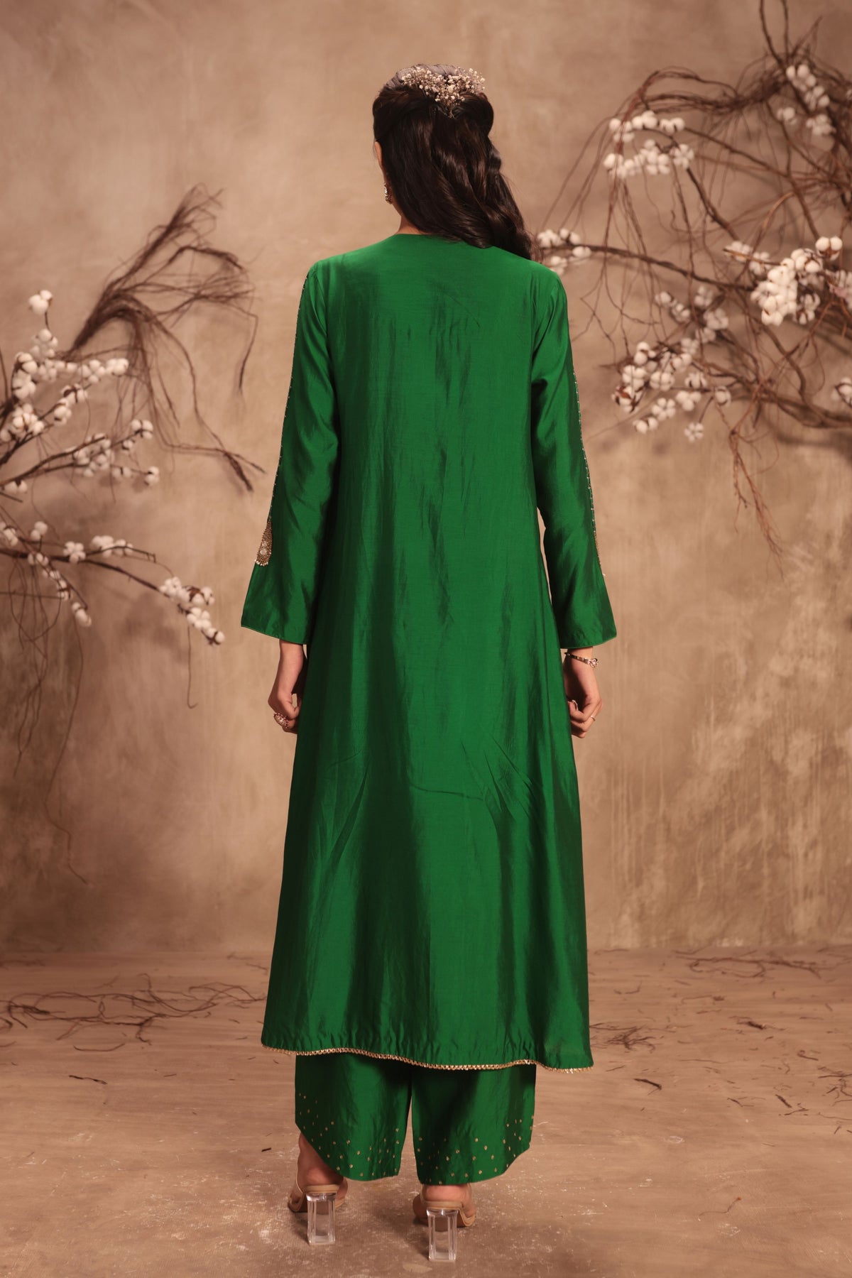 Green Frockstyle Kurta Set