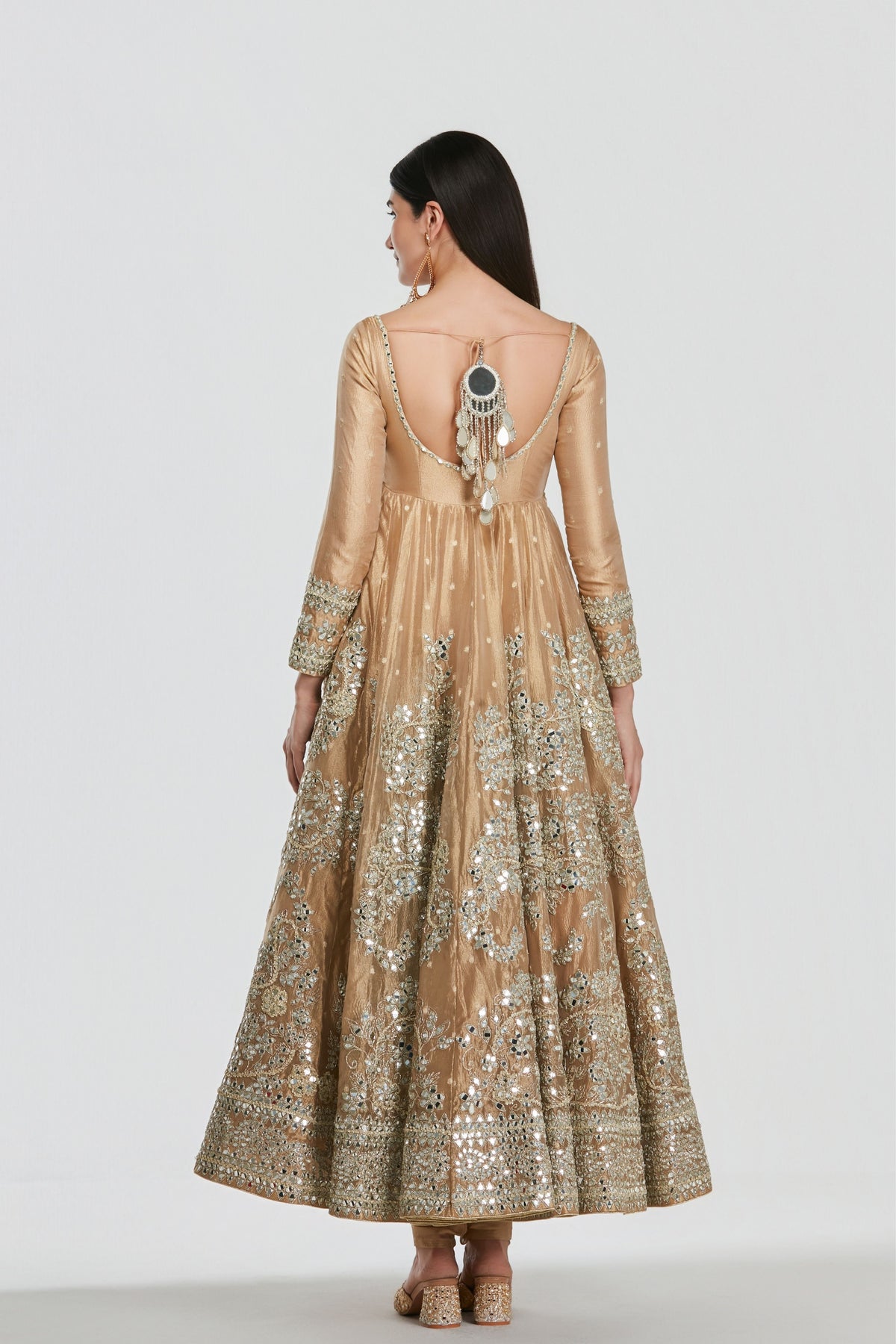 Opal Gold Anarkali Set