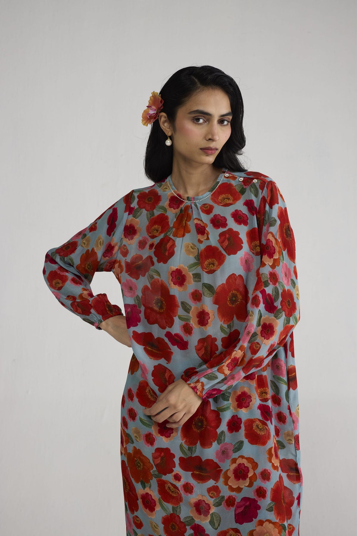 Haruka Crepe Tunic Set