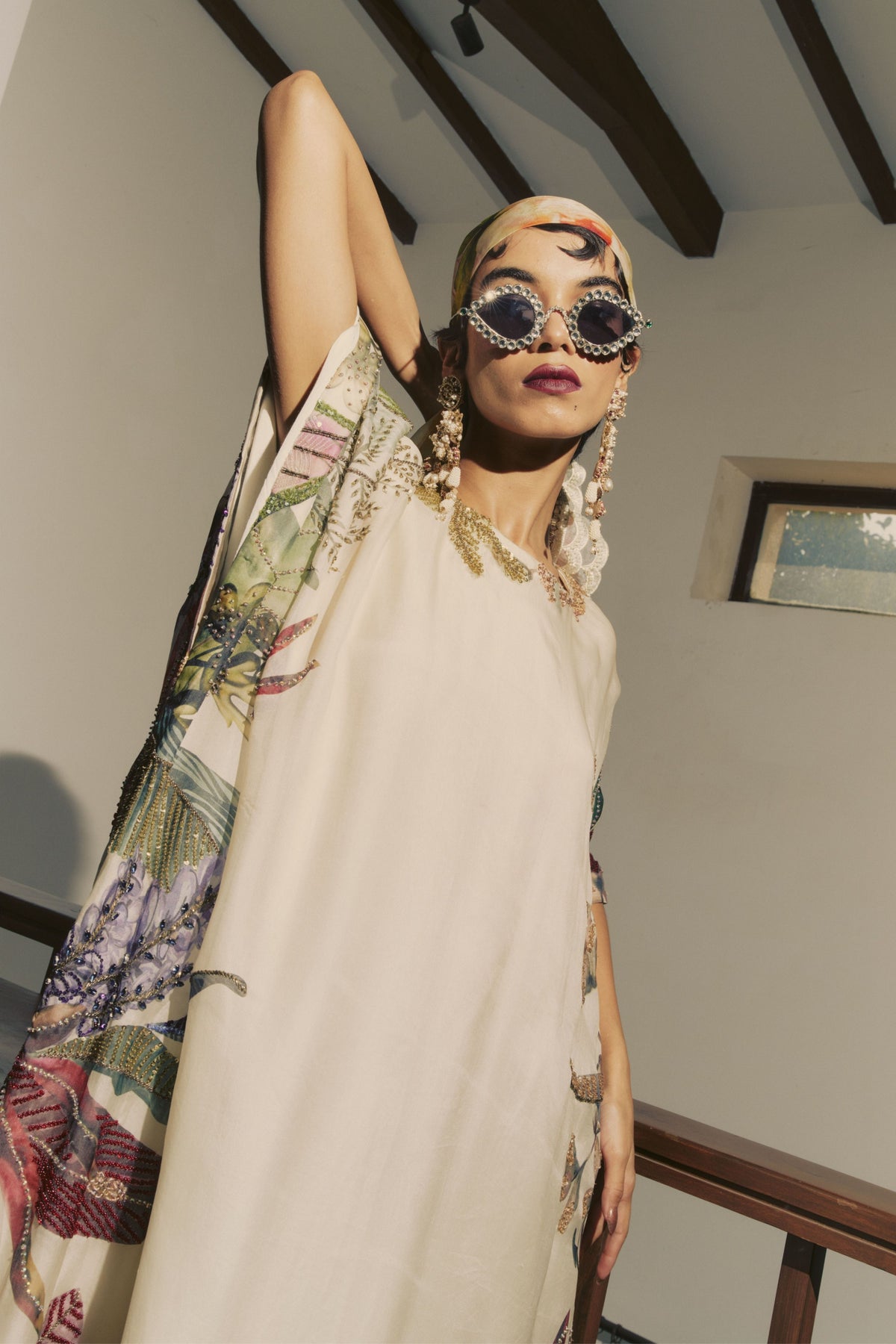 Tropical Printed Kaftan