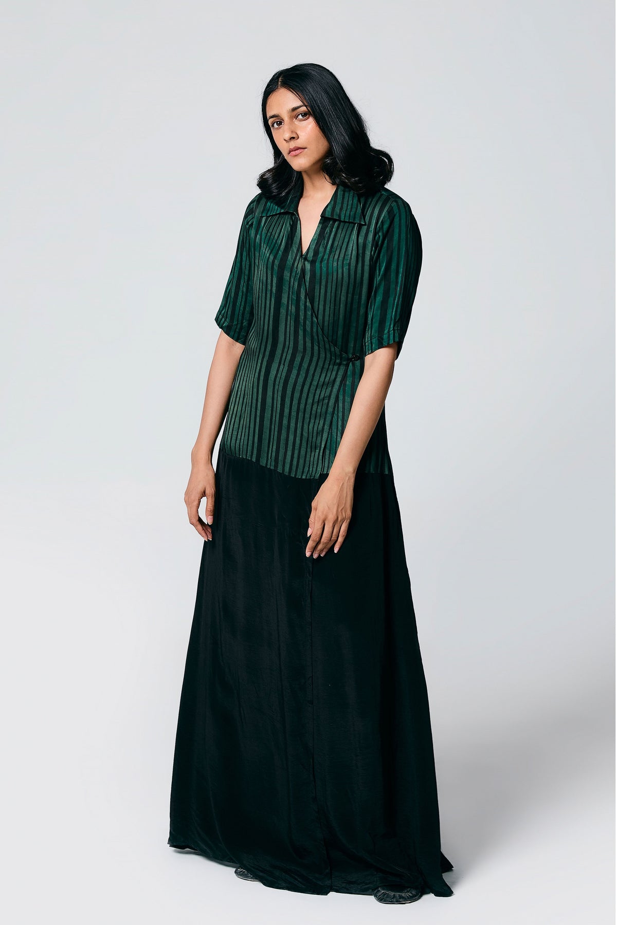 Green Stripes Dress
