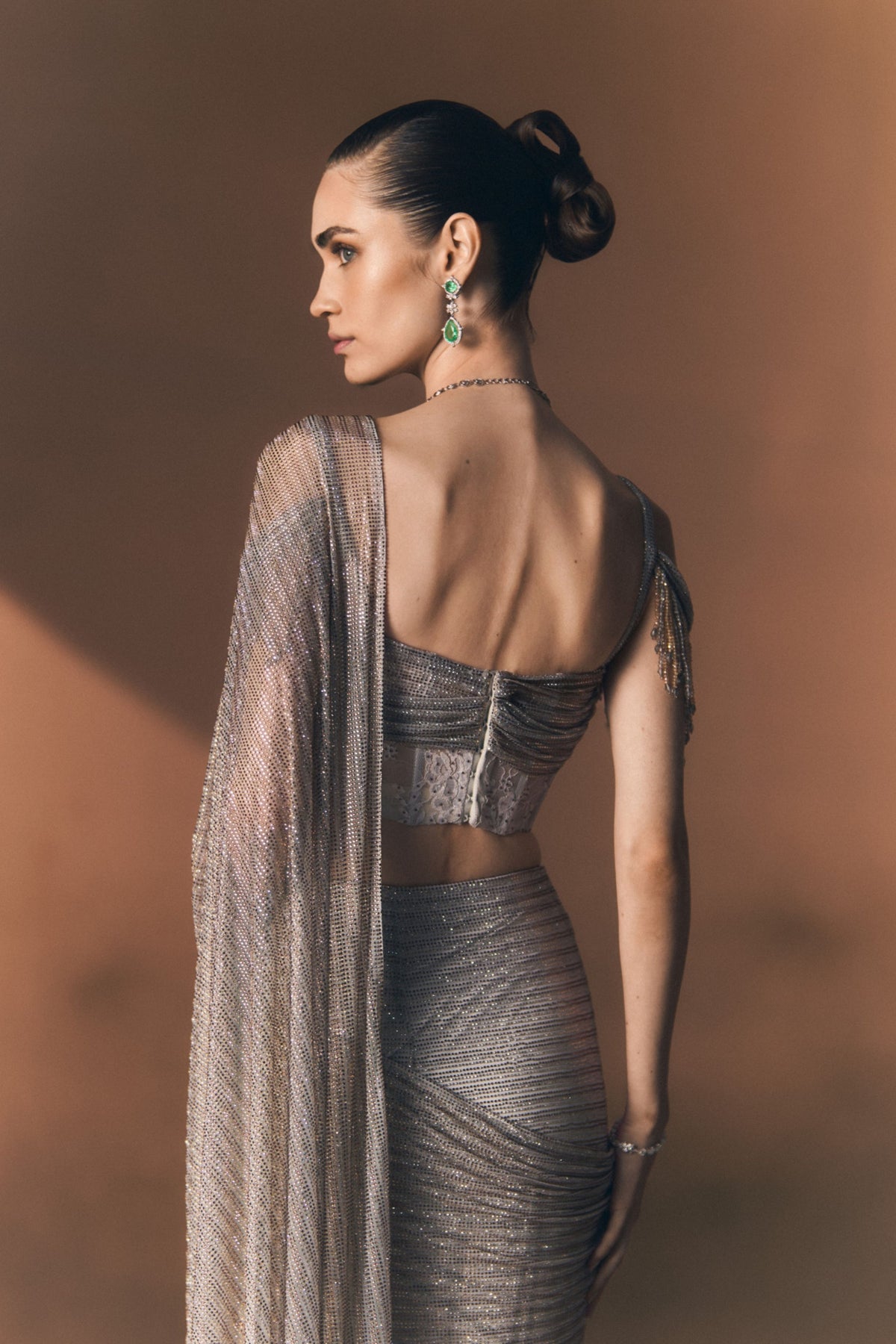 Mist Drape Saree Set