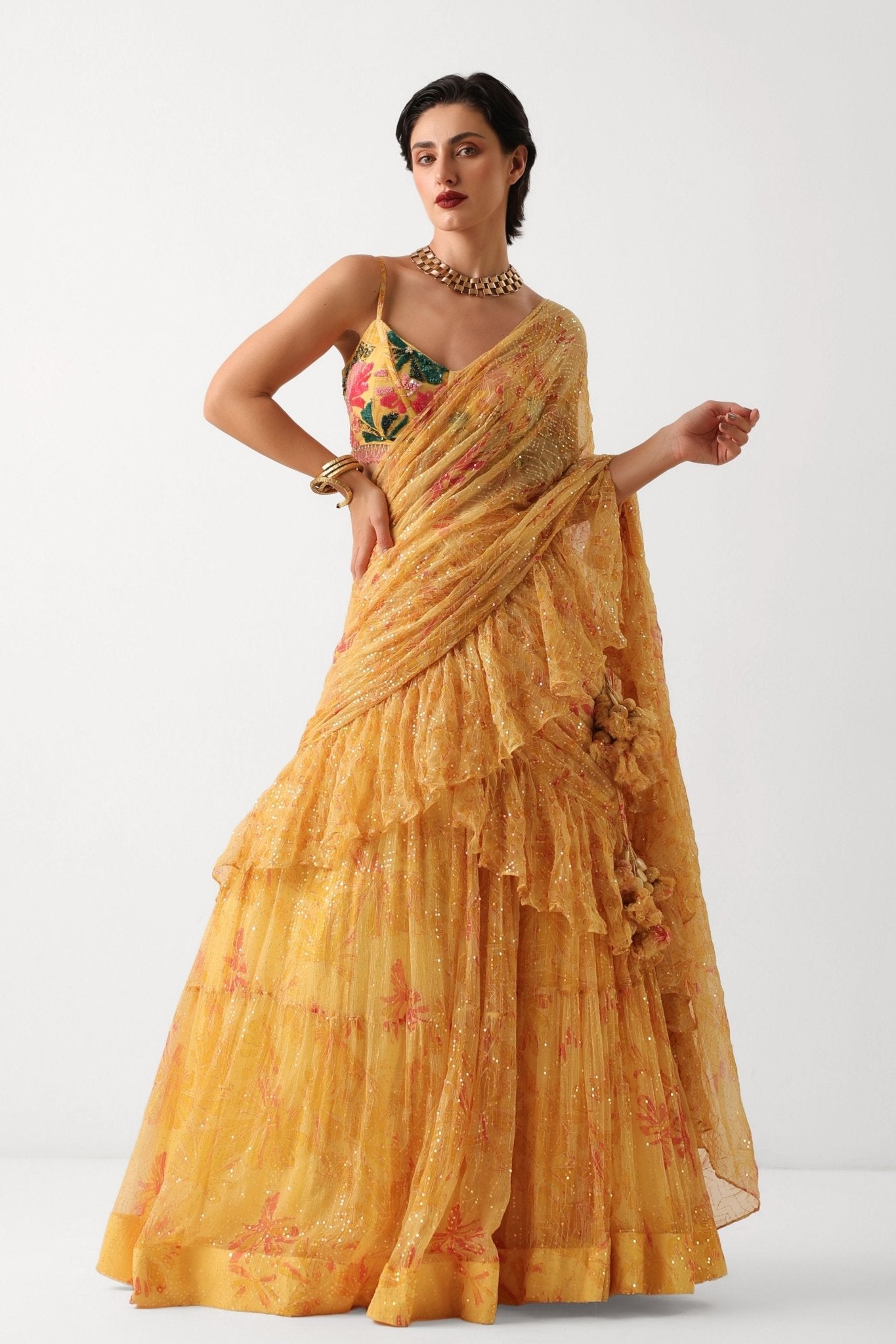 Sun Kissed Lehenga Set - Pallavi Jaipur - Elahe