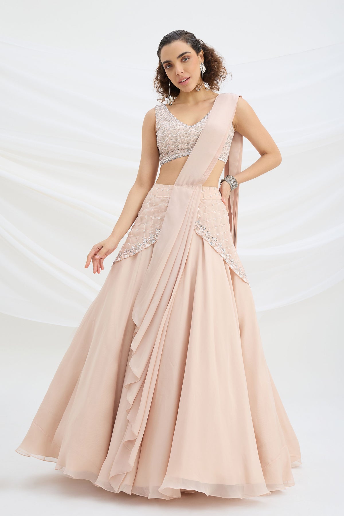 Light Pink Lehenga Set