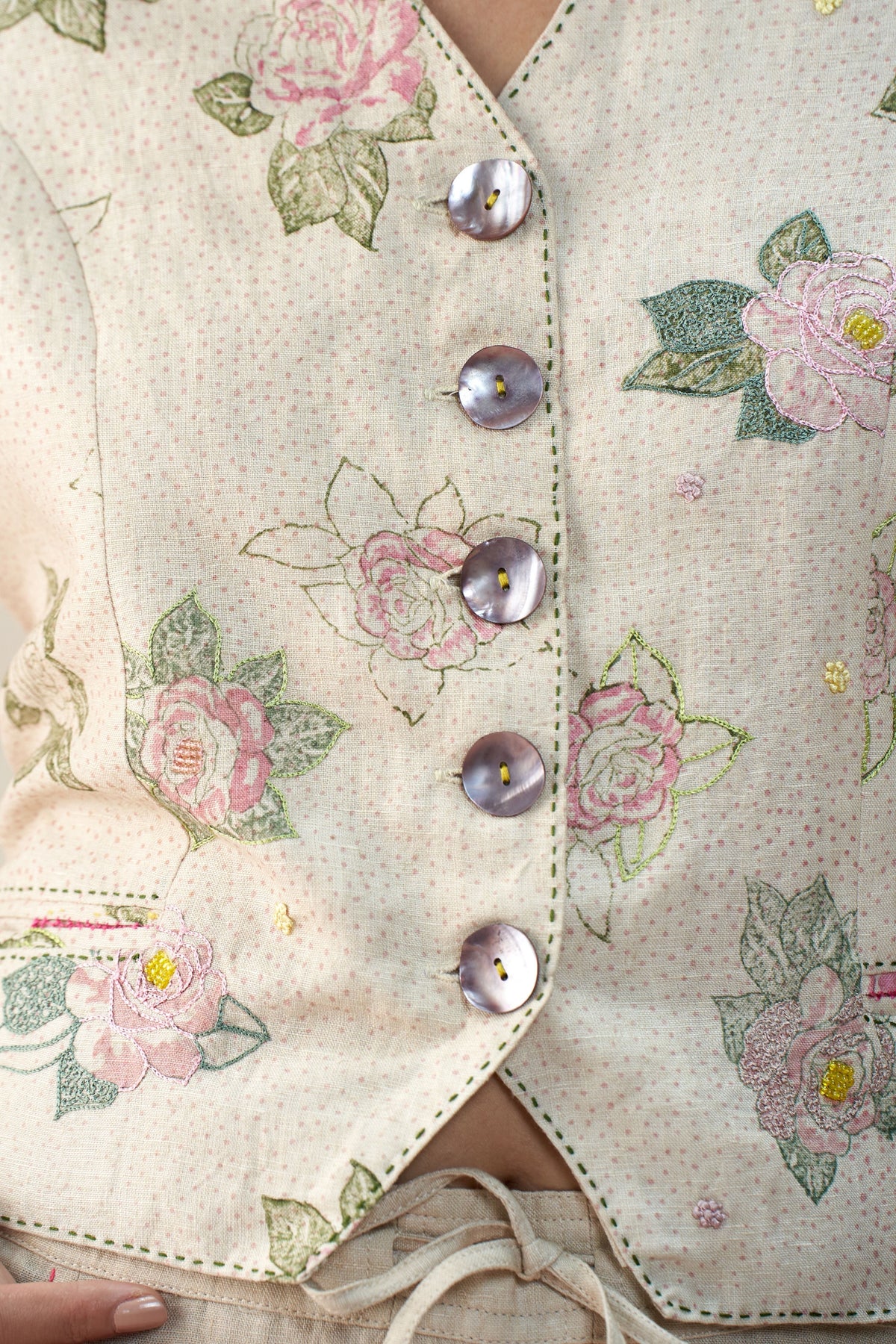 Rose De Meaux Vest