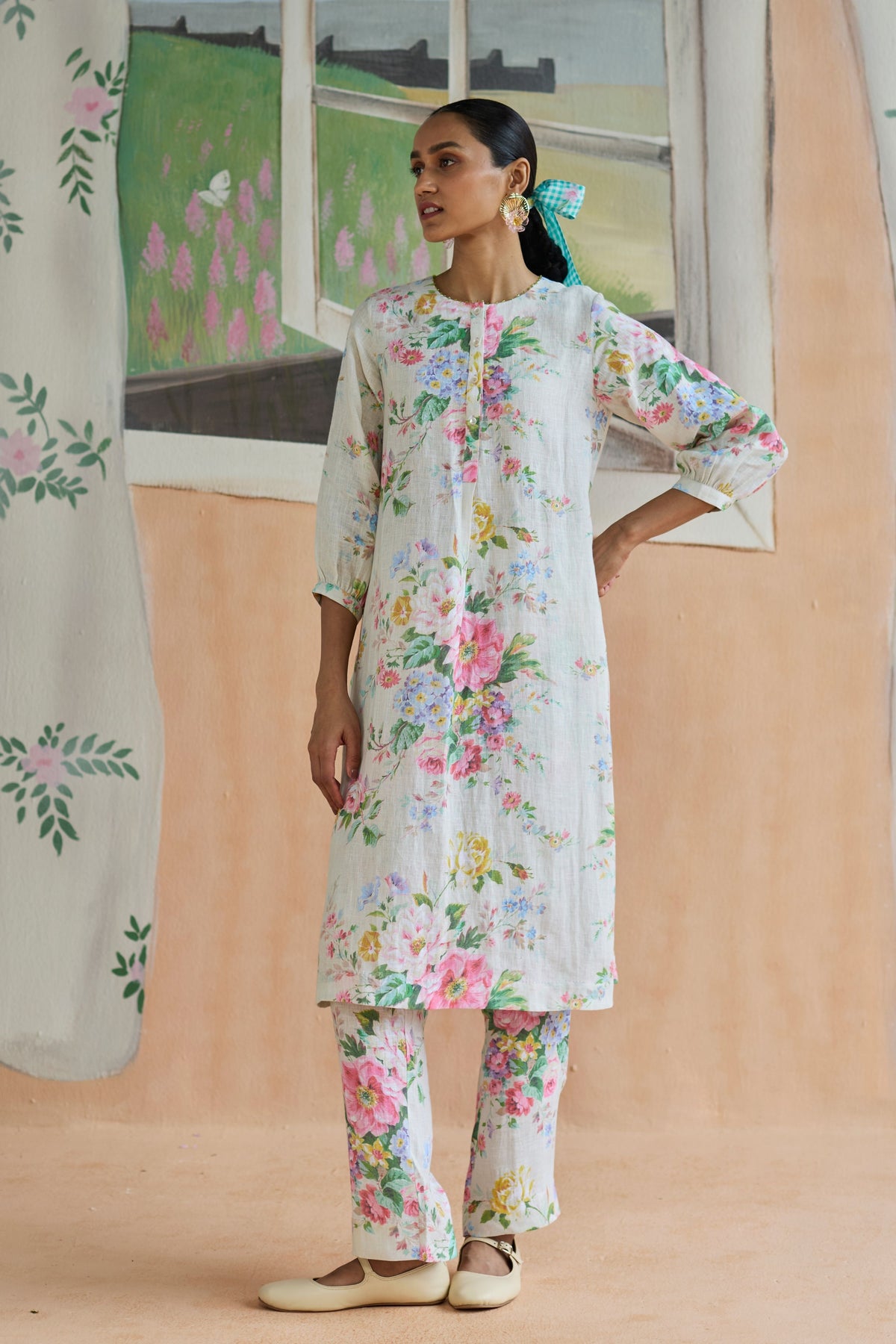 Sunbeam Long Kurta Set Linen