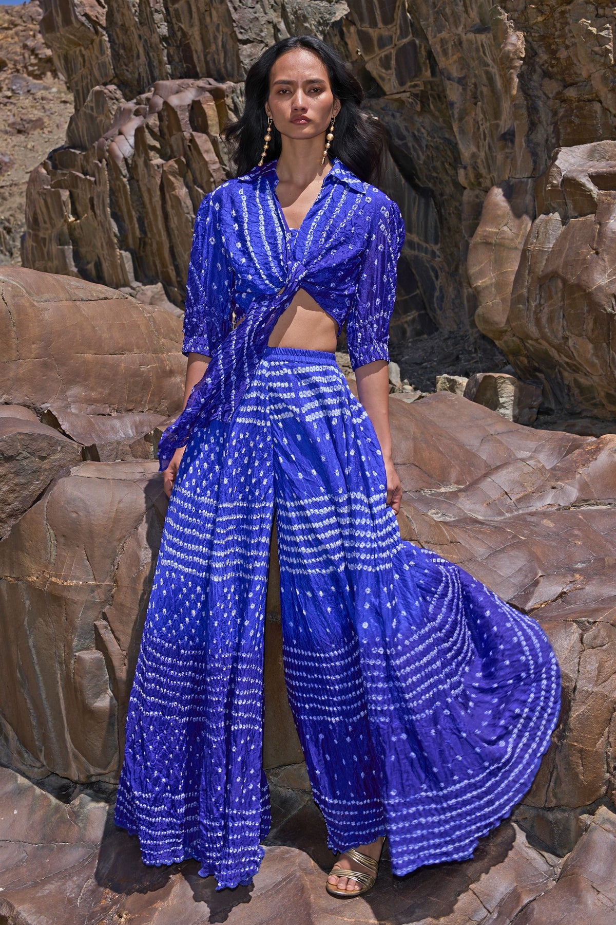 Bandhani Top &amp; Flared Pant