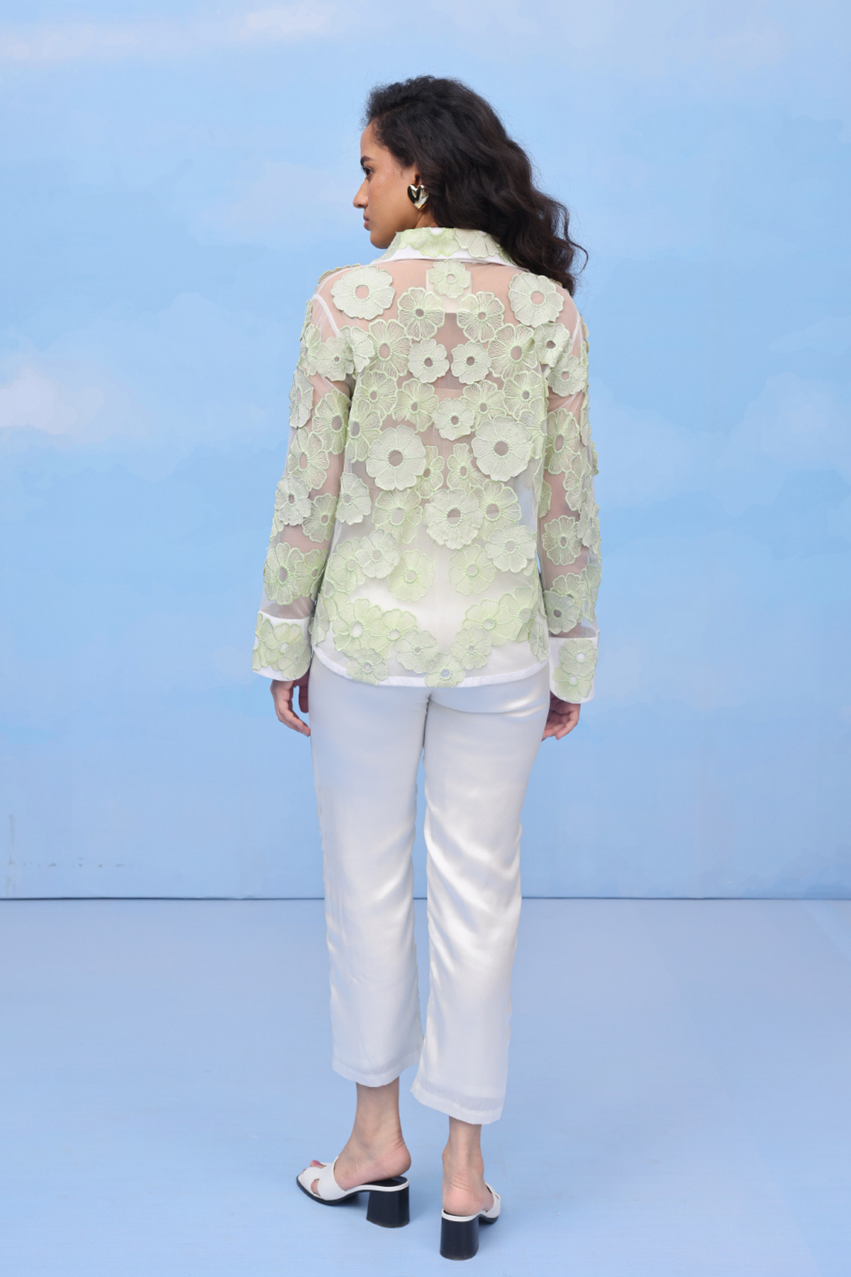 Felt Lime Flowerscape Shirt