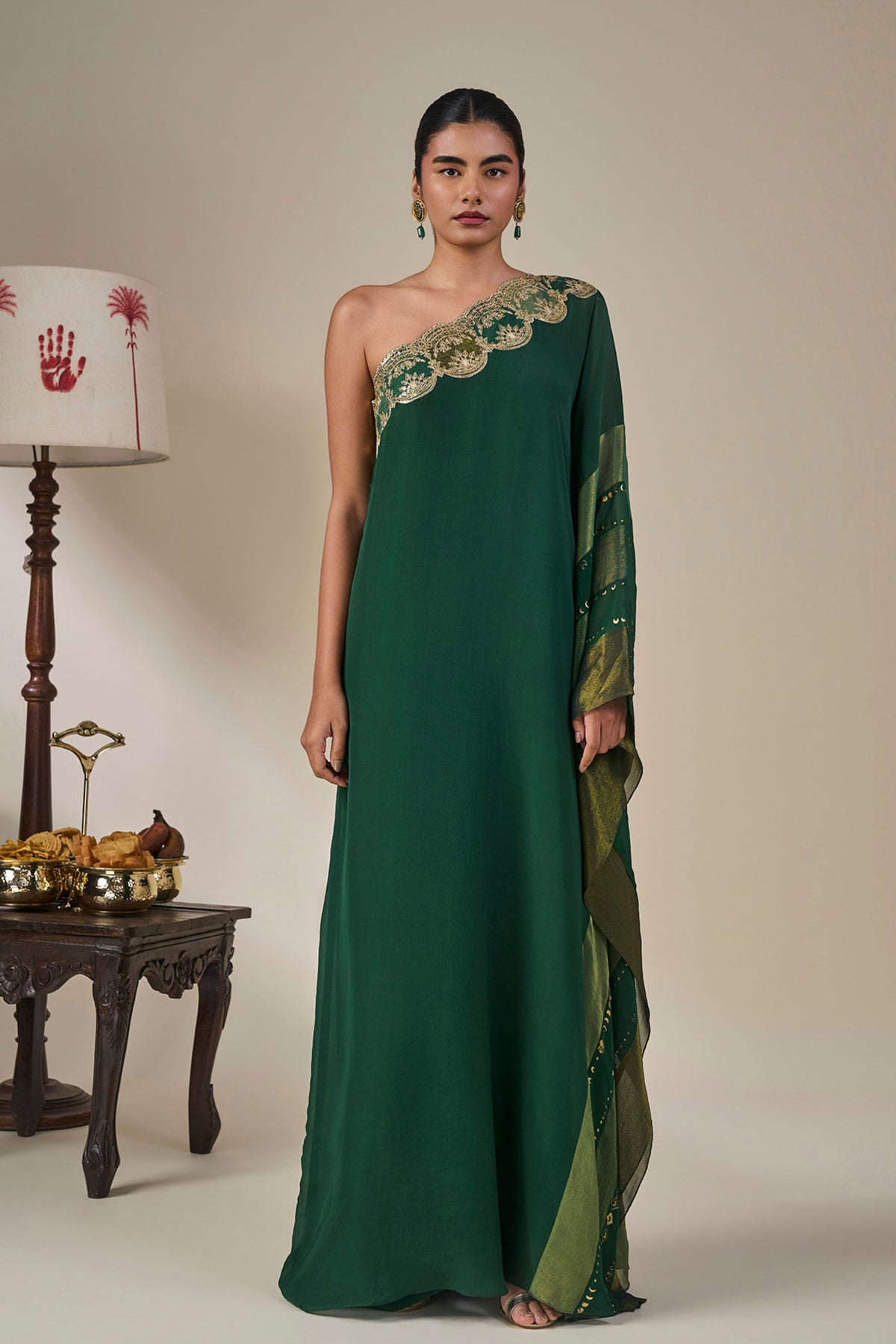 Green Celestial Moonfall Kaftan