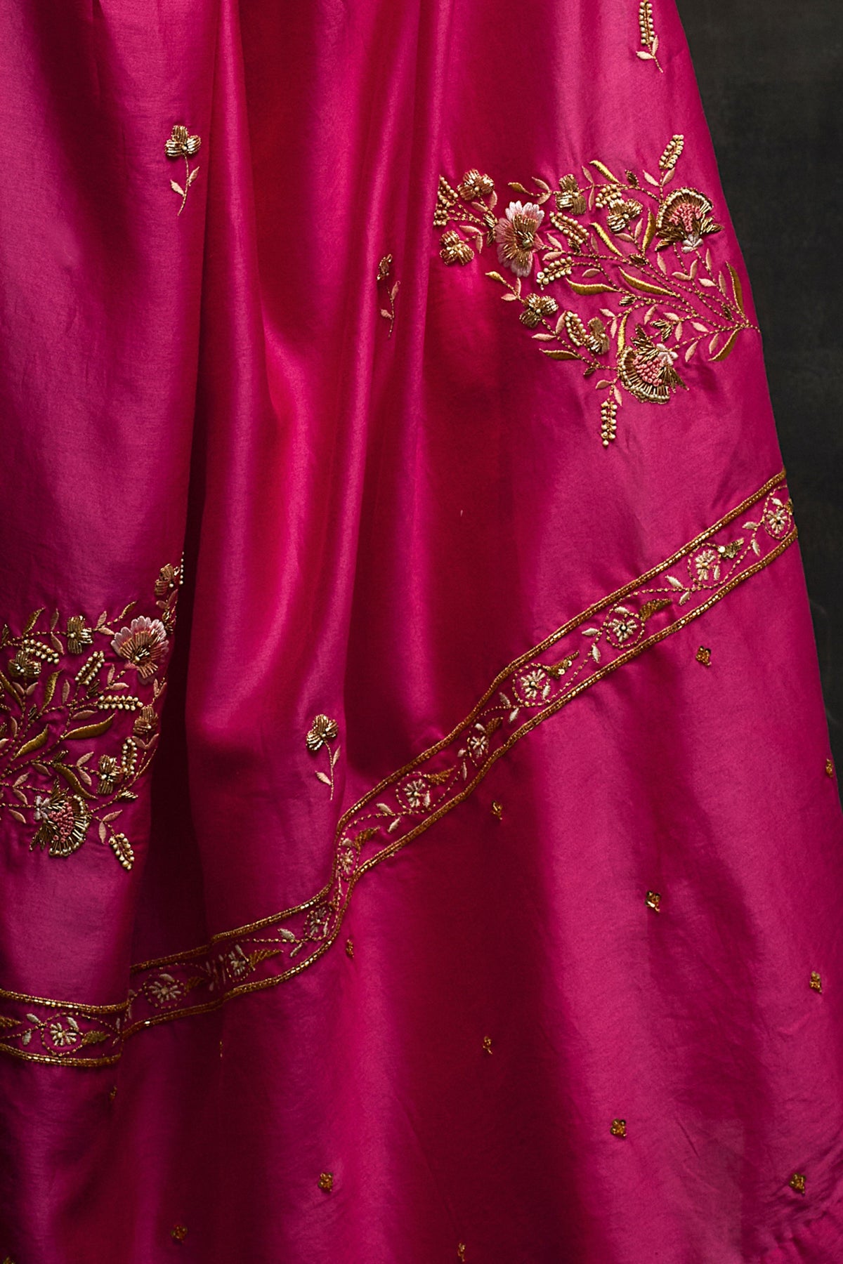 Pink Embroidered Dupatta