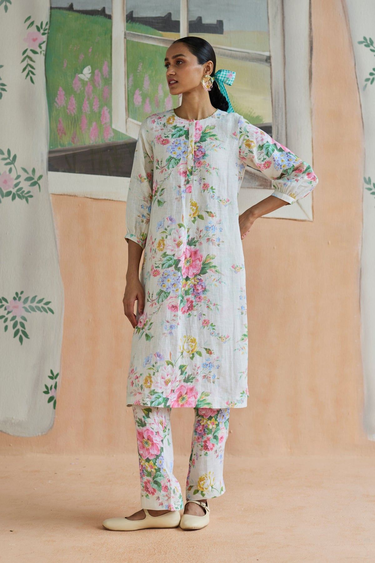Sunbeam Long Kurta Set Linen