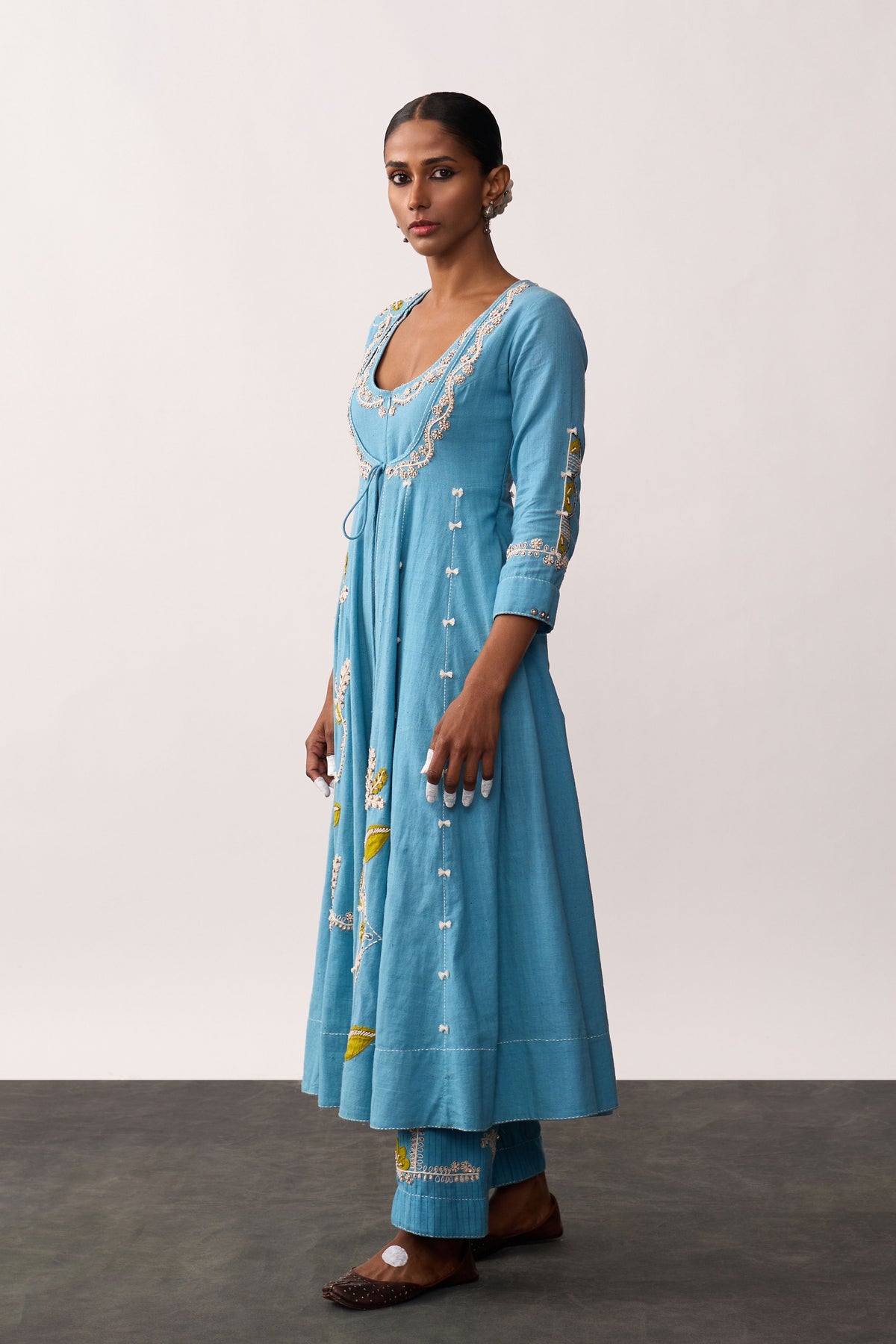 Hazrat Blue Anarkali Set