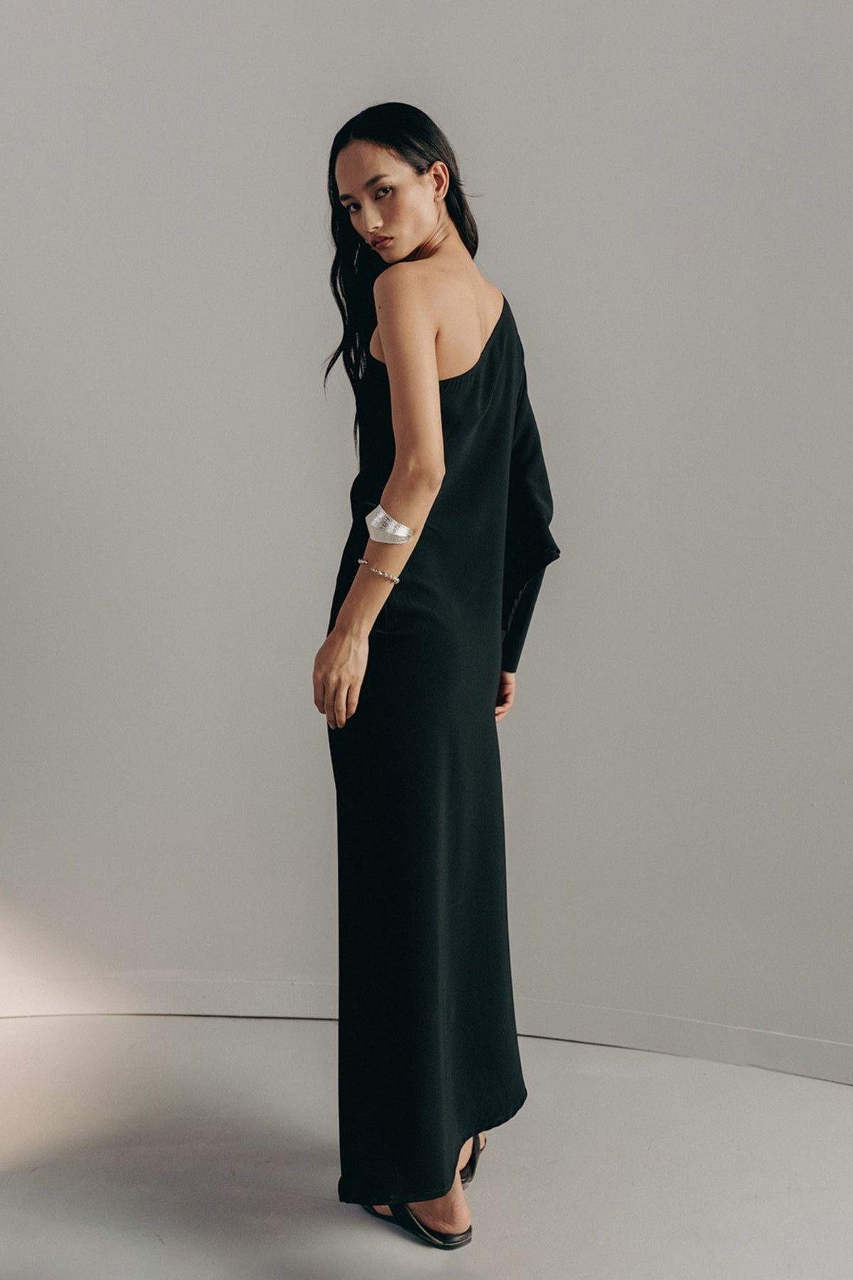 Noir One Shoulder Dress