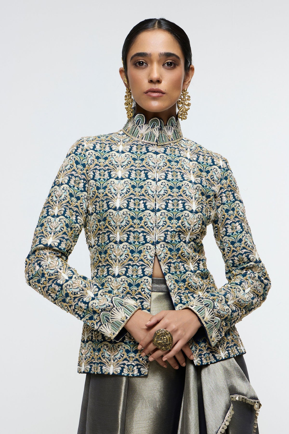 Ziana Embellished Jacket Set